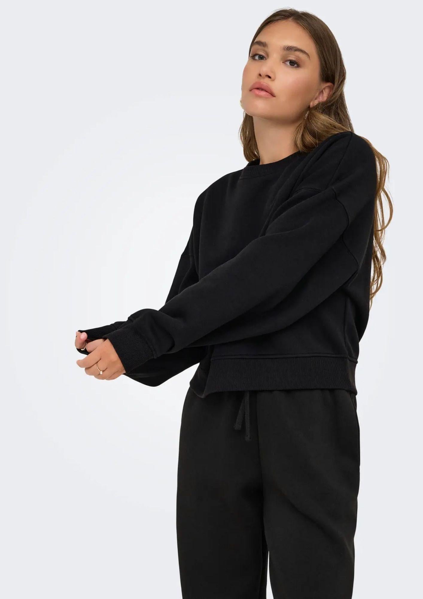 Only Felpa Donna Best Nero 15338727 Black ONLY