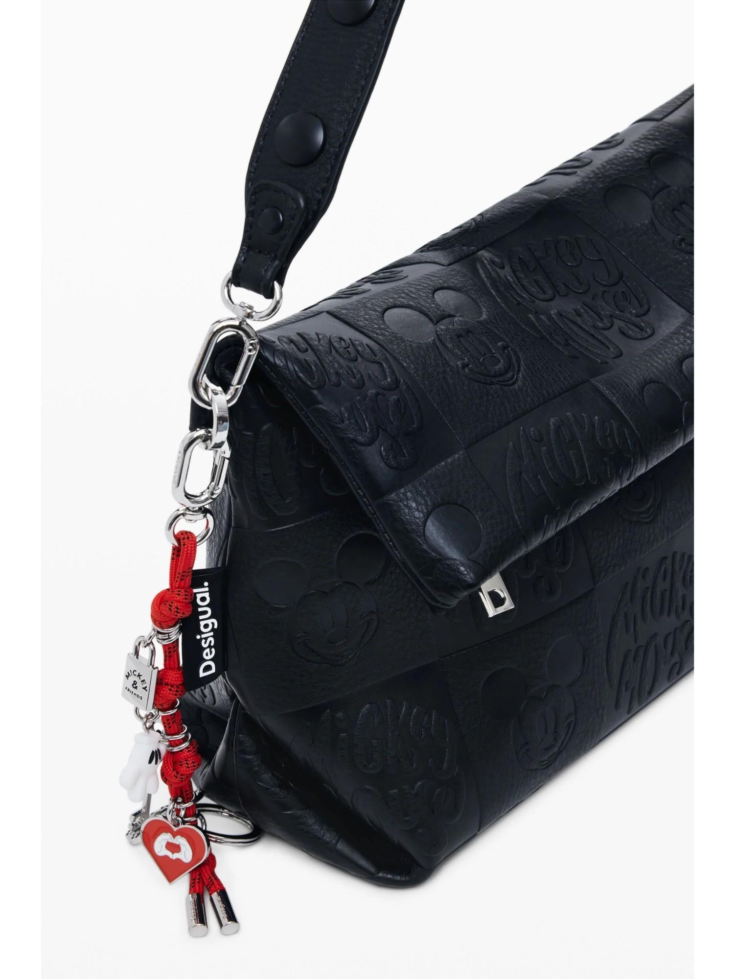 Desigual Borsa a tracolla effetto pelle Mickey media Donna Nero 25WAXP21 2000 DESIGUAL