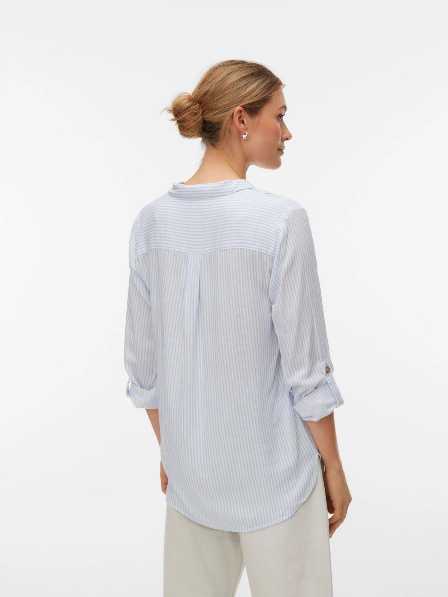 Vero Moda Camicia Donna Brunnera Blue Snow White Vmbumpy 10275283 Brunnera Blue VERO MODA