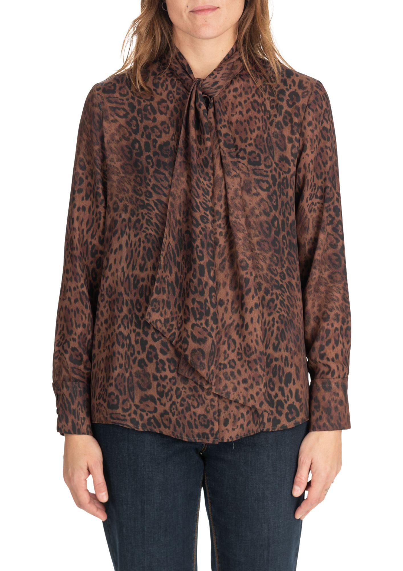 Diana Gallesi Blusa Donna Marrone Animalier 5076R002951N 1 DIANA GALLESI