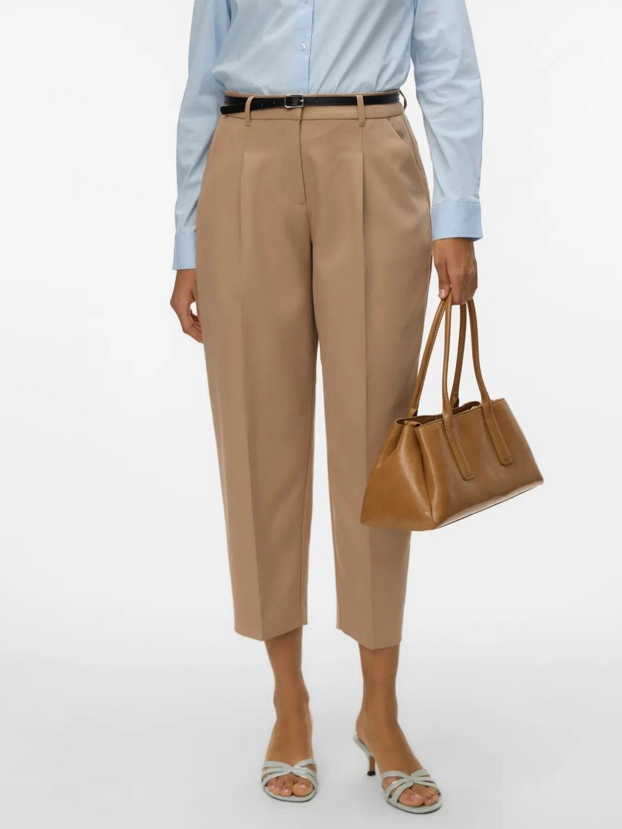 Vero Moda Pantalone Donna Elma Grigio Argento 10340506 Silver Mink VERO MODA