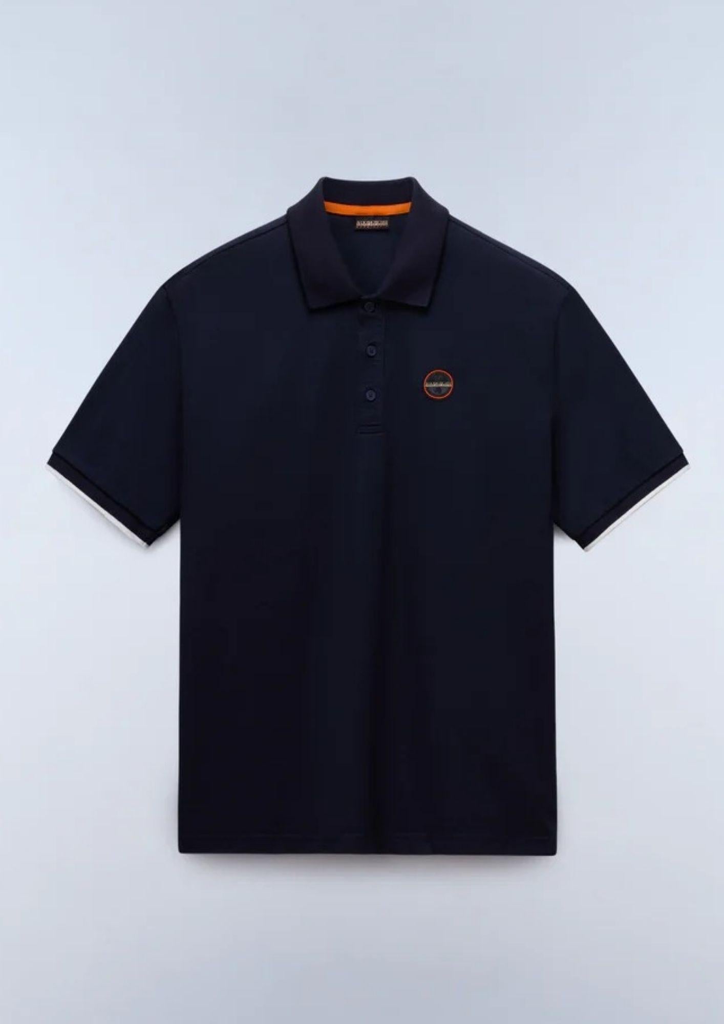 Napapijri Polo Uomo Badge Blu Marino NP0A4GAC 176 NAPAPIJRI