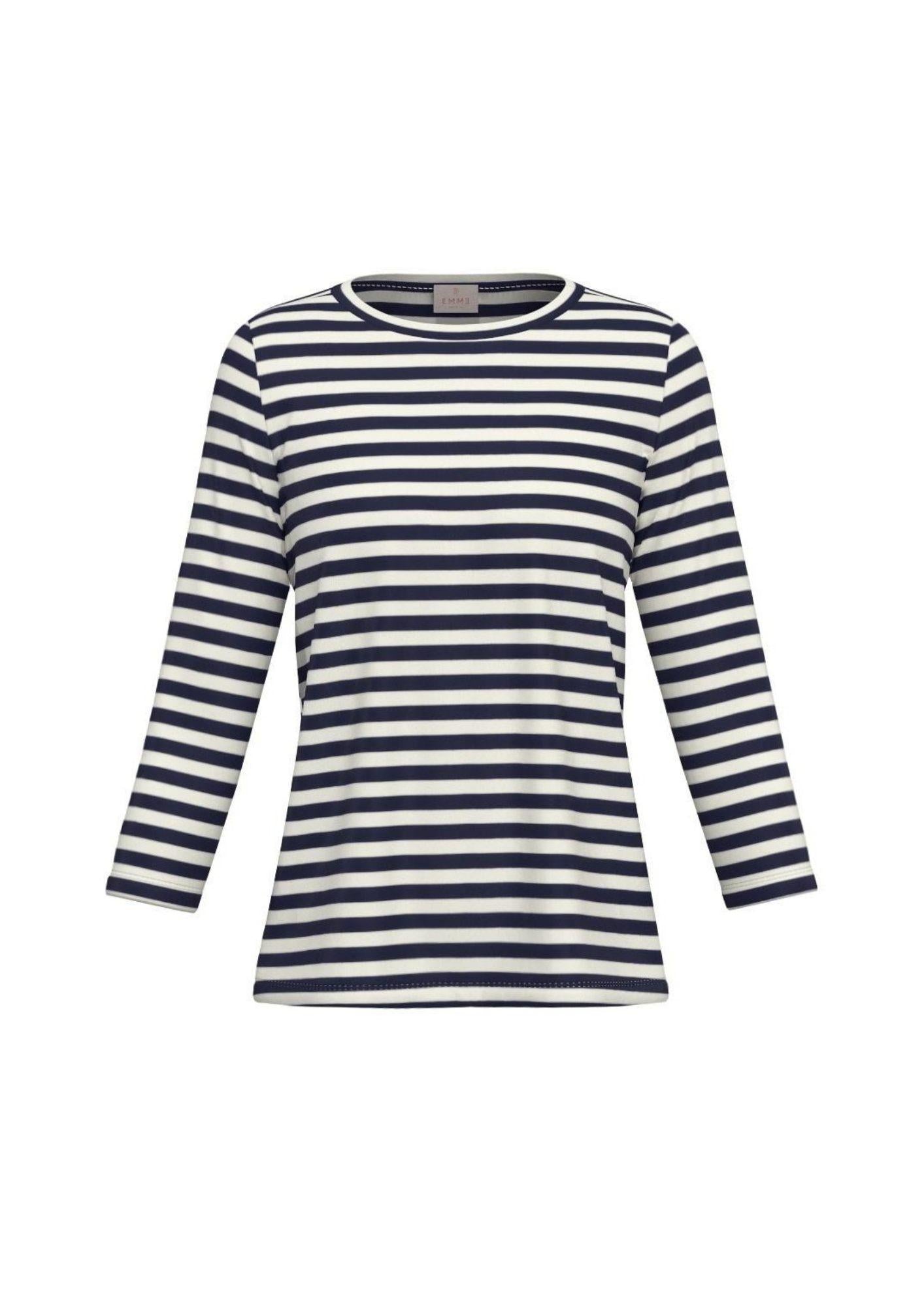 Emme Marella Maglia Donna Emmcosetta Bianca e Blu 2615971011200 012 EMME MARELLA