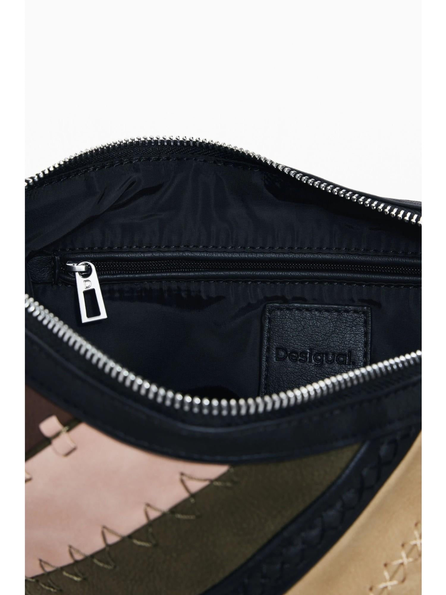 Desigual Borsa a tracolla patchwork media Donna Marrone 25WAXP77 6000 DESIGUAL