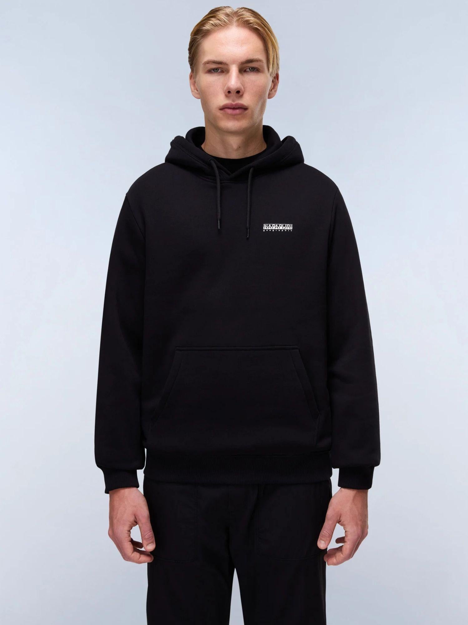 Napapijri Felpa Uomo con Cappuccio Guide Nero NP0A88V4 941 NAPAPIJRI