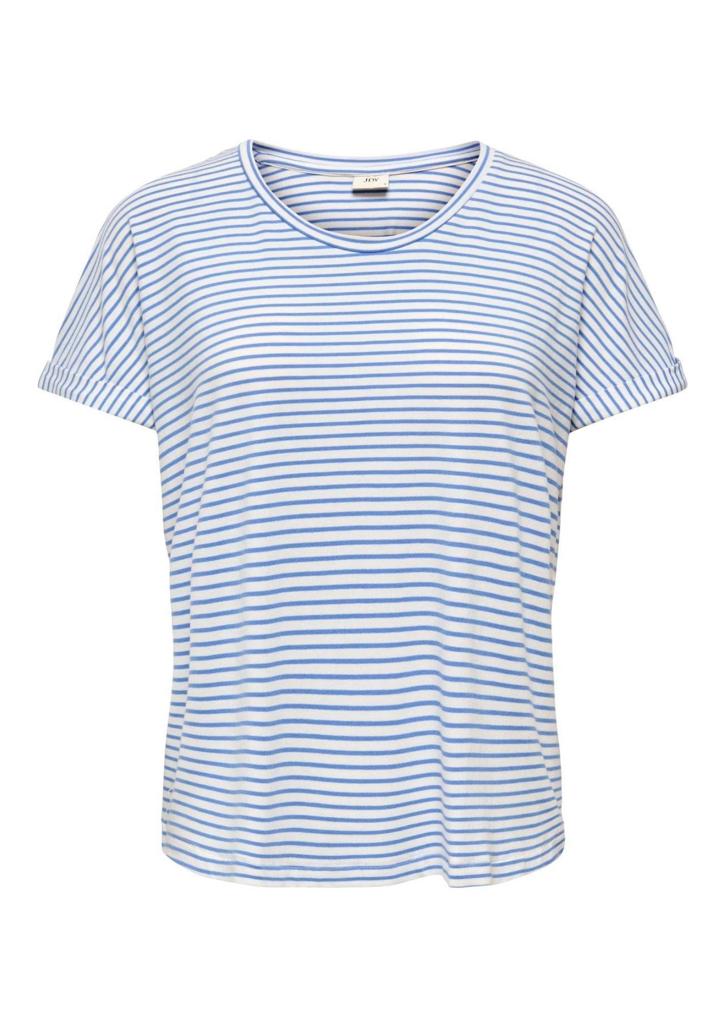 Jacqueline De Yong Top Donna Sissi Bianco e Blu Cashmere 15325267 Cashmere Blue CLOUD DANCER JACQUELINE DE YONG