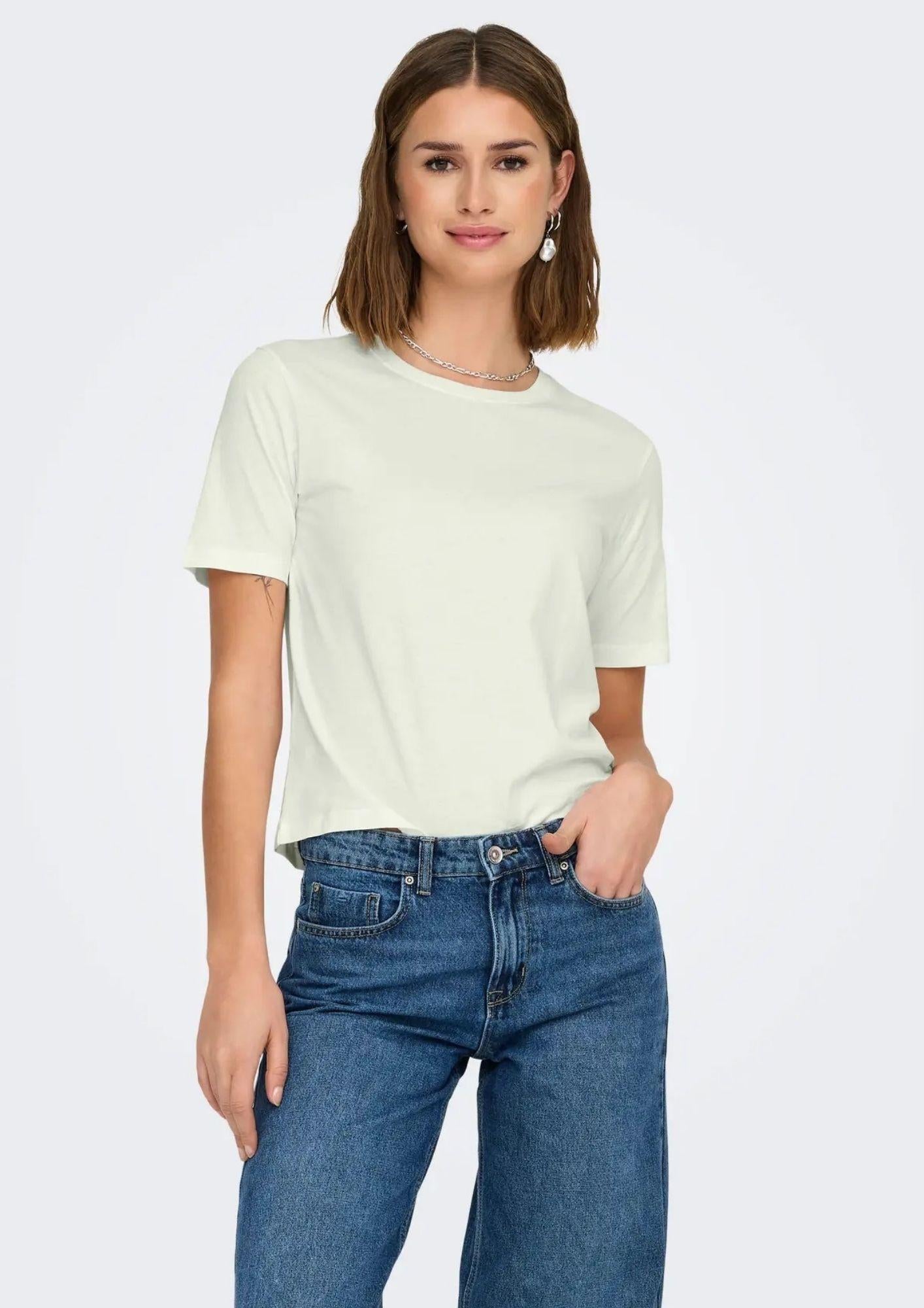 Jacqueline De Yong T-Shirt Donna Rex Verde 15344612 Meadow Mist JACQUELINE DE YONG