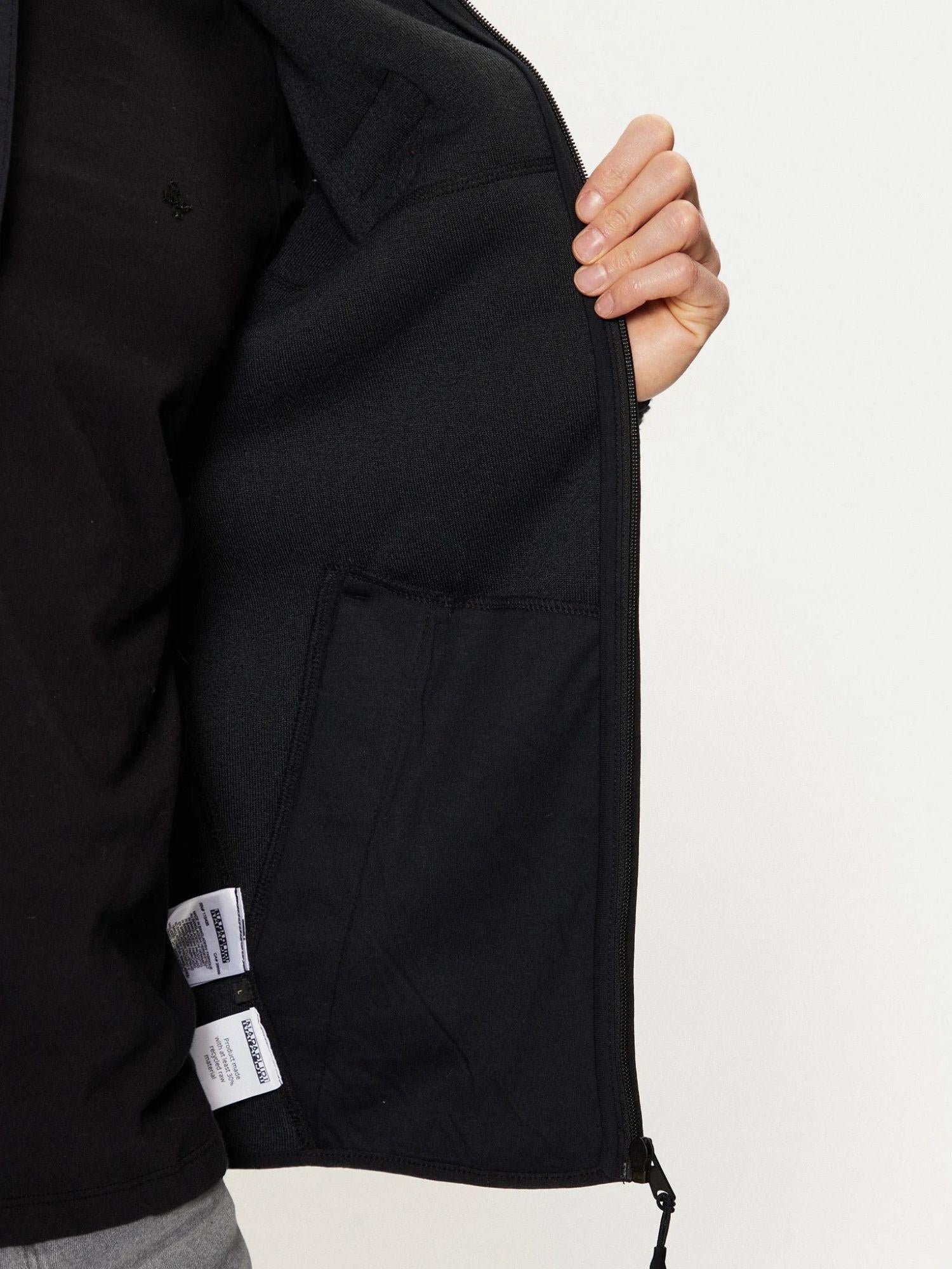 Napapijri Felpa Uomo di pile con zip Tynik Nero NP0A4IA9 041 NAPAPIJRI