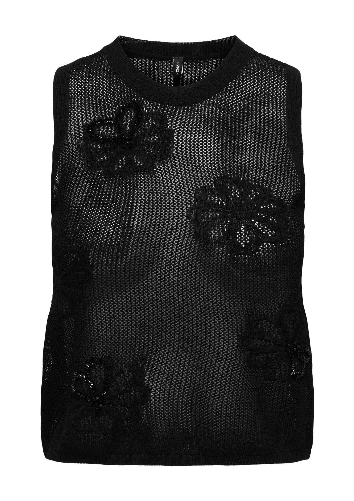 Only Top Donna Ivy Nero 15370250 Black Black Pearls ONLY