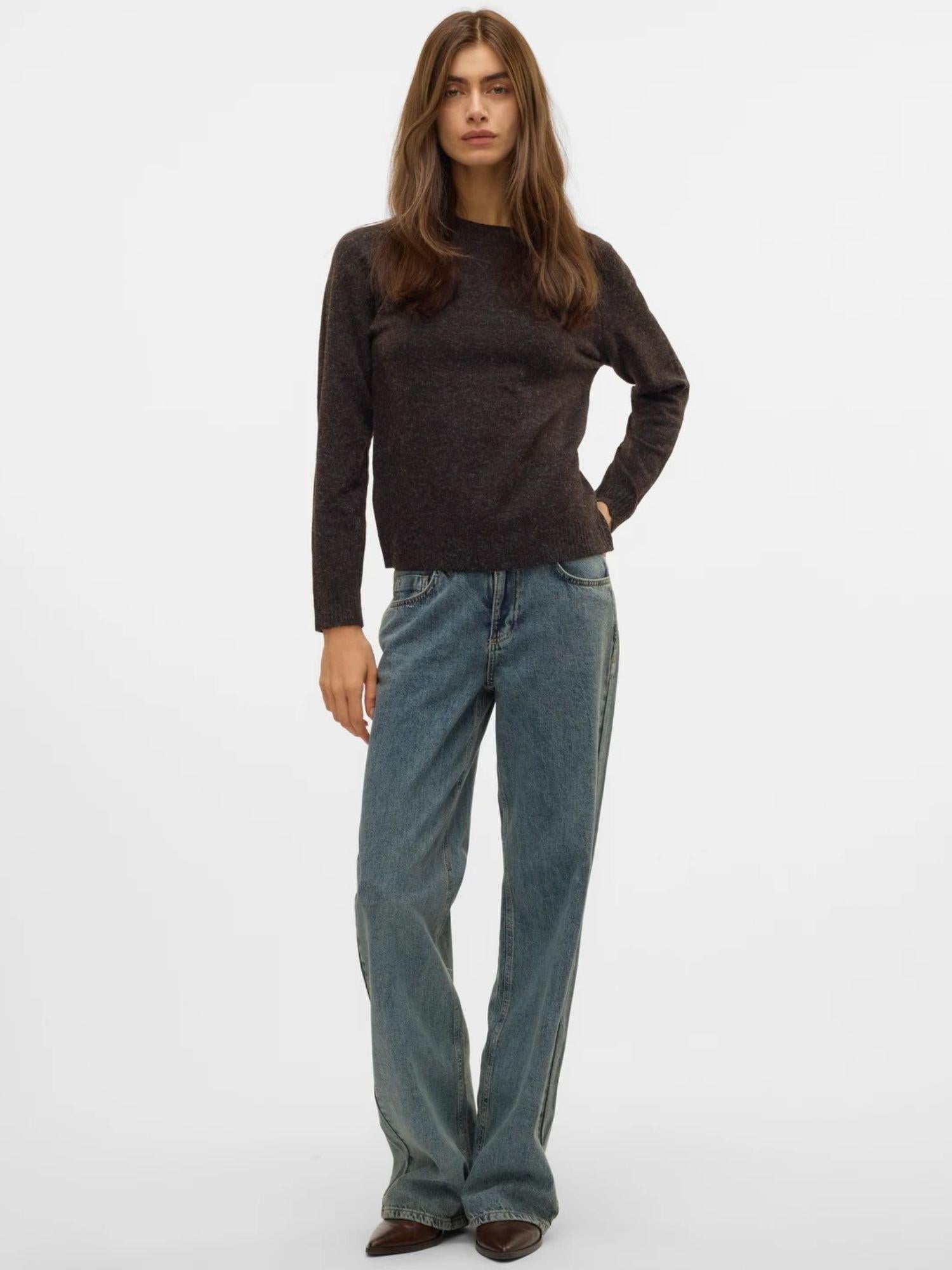 Vero Moda Maglione Donna Doffy Marrone 10201022 Chocolate Torte VERO MODA