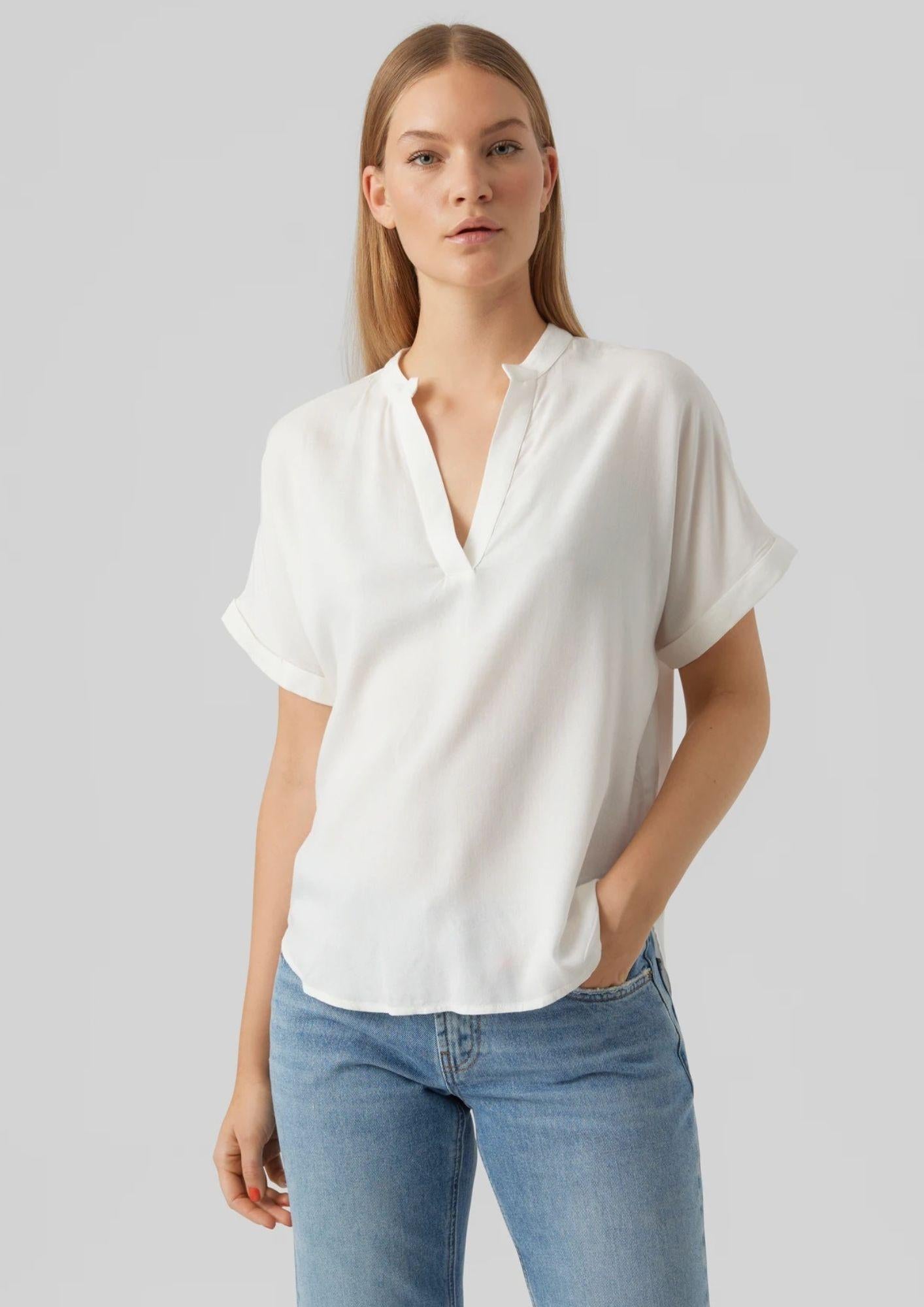 Vero Moda Top Donna Beauty Bianco 10279697 Snow White VERO MODA