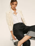 Emme Marella Camicia in popeline con dettagli di perle e strass Valda Donna Bianco 2525116044200 003 EMME MARELLA