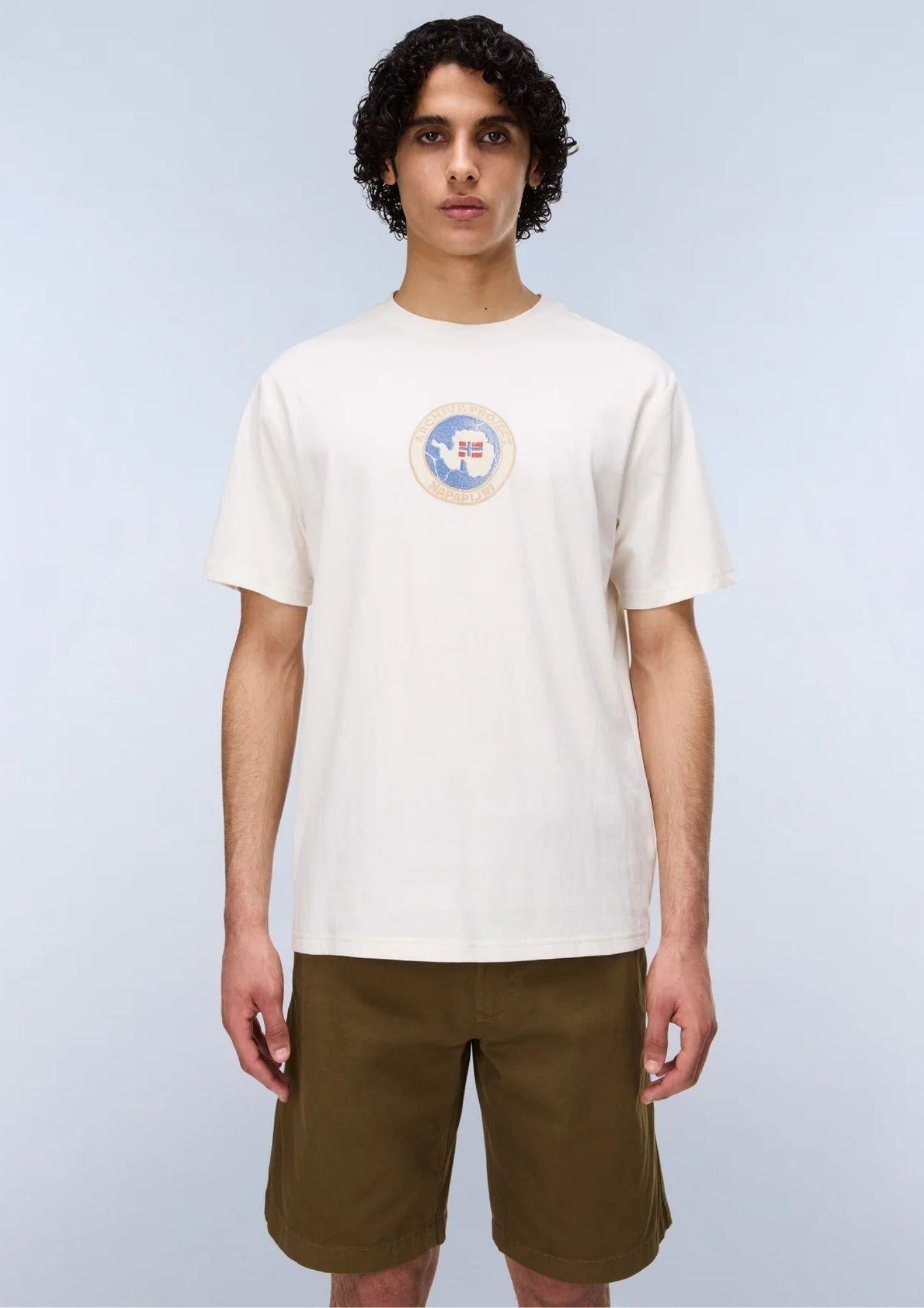 Napapijri T-Shirt Uomo Phos Bianca NP0A4G5A N1A NAPAPIJRI