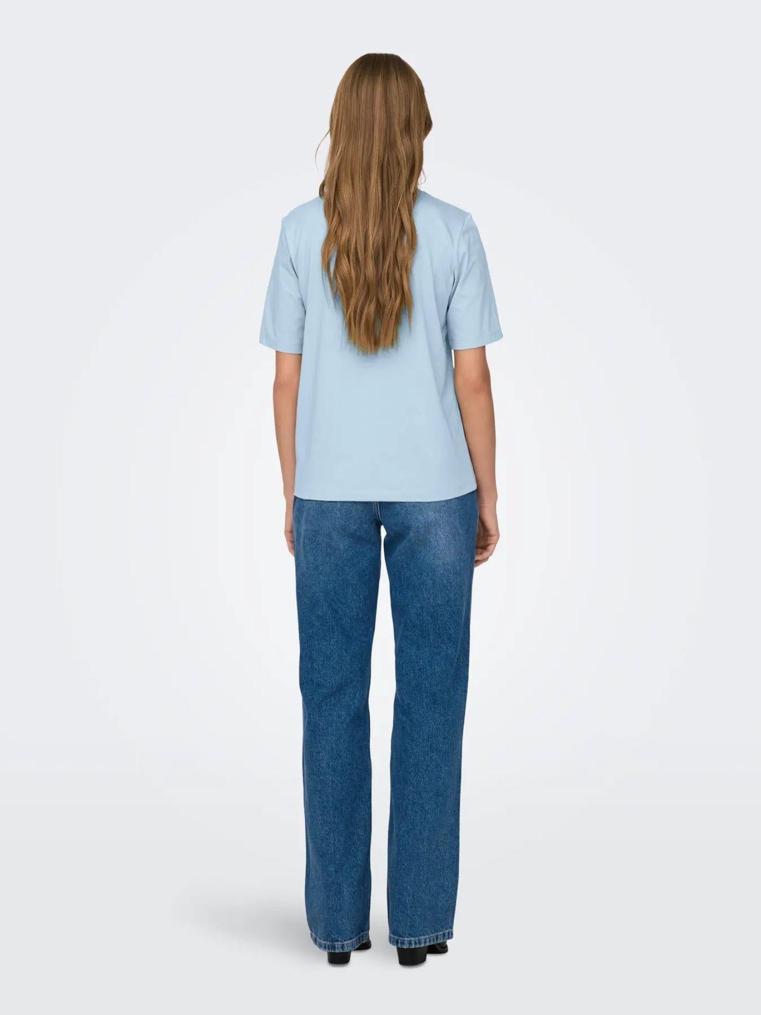 Only T-Shirt Donna Cashmere Blue Onlonly 15270390 Cashmere Blue ONLY