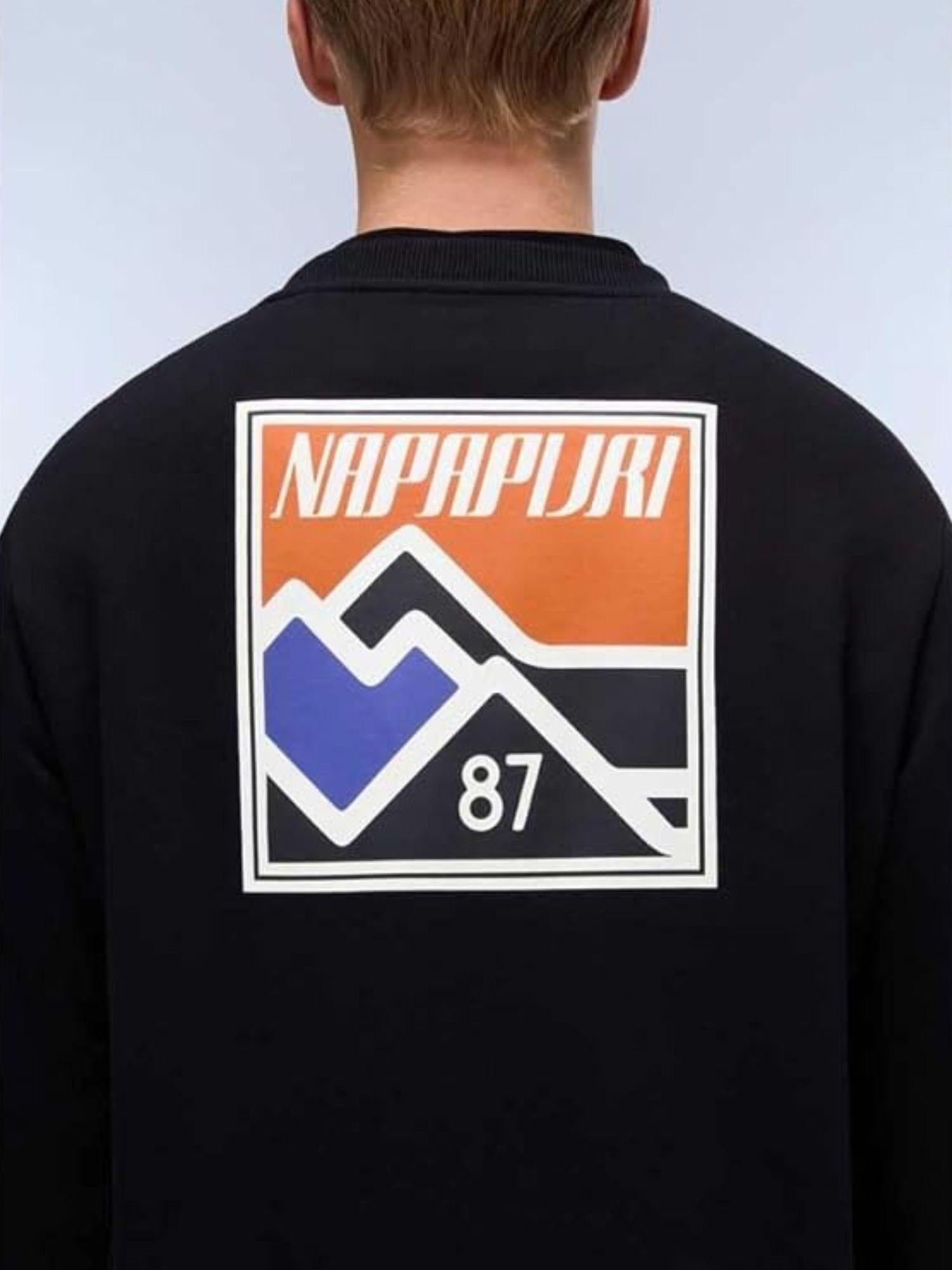 Napapijri Felpa Uomo Girocollo Guide Nero NP0A88V5 941 NAPAPIJRI