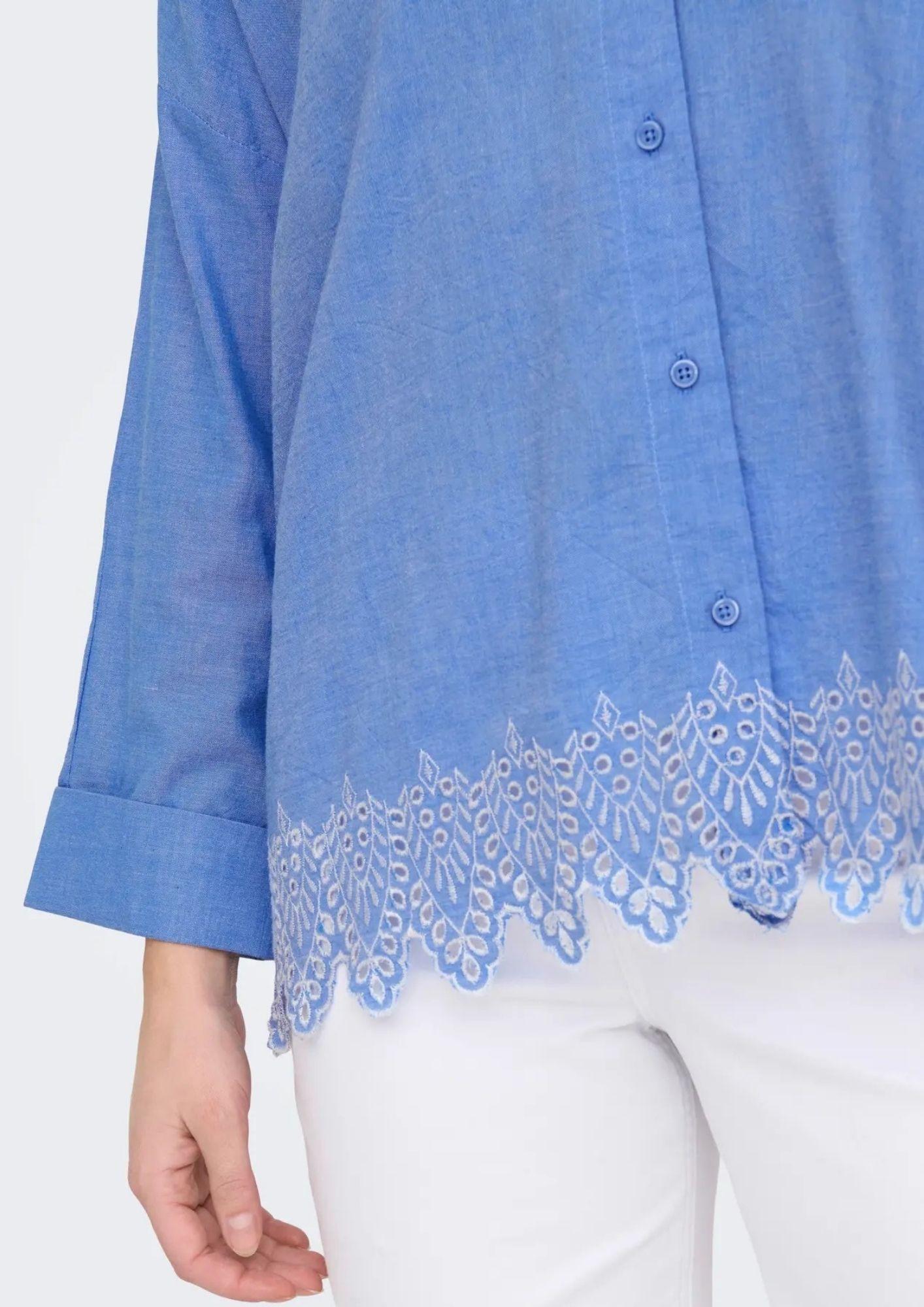 Only Camicia Donna Graces Blu 15343165 Blue Bonnet ONLY