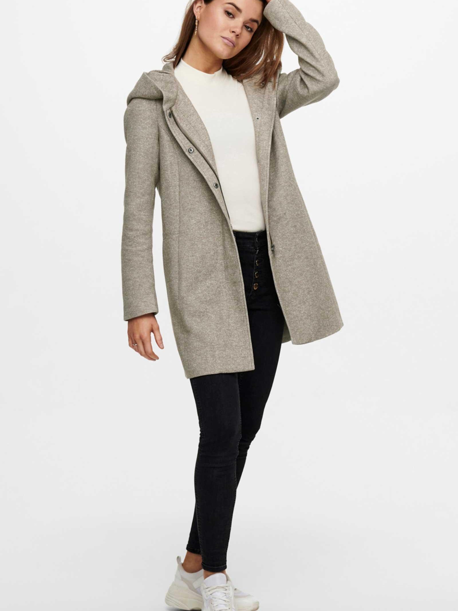 Only Cappotto Donna Sedona Grigio Verde 15142911 Walnut MELANGE ONLY