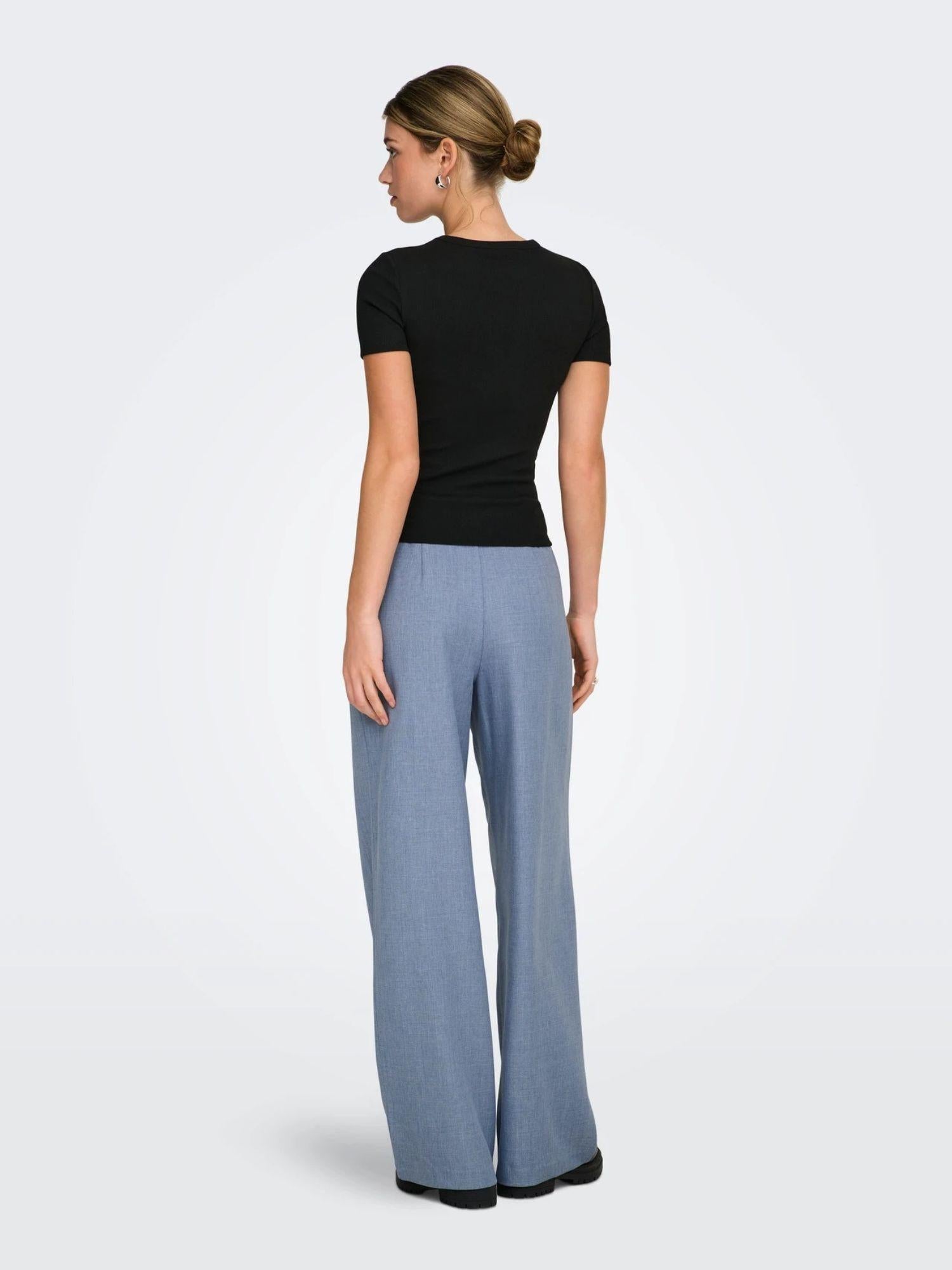 Only Pantaloni Donna Vintage Indigo Straight Fit Onllinda 15336761 Vintage Indigo ONLY