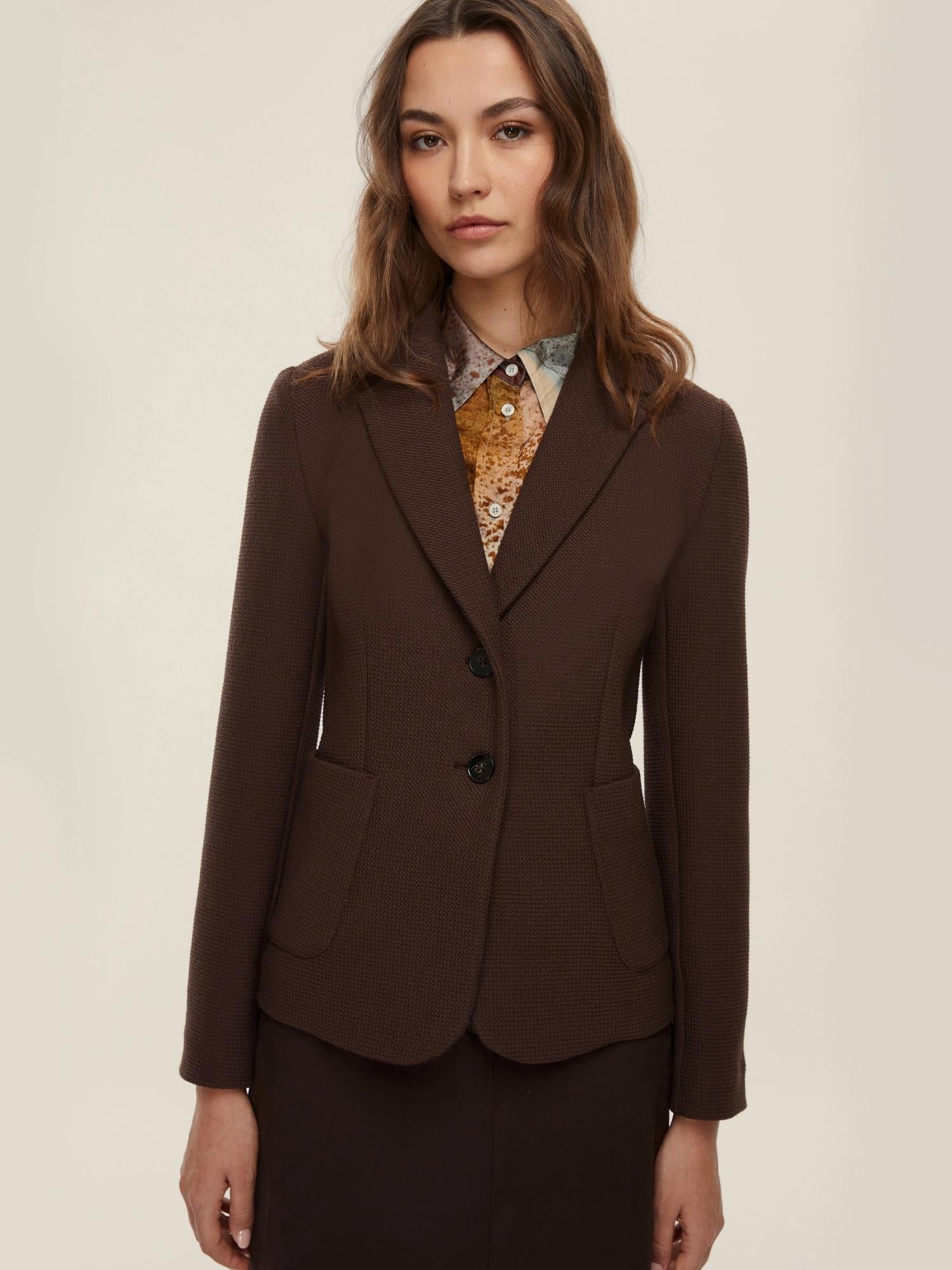 Emme Marella Giacca in stuoia Donna Harley Testa di moro 2525046051200 002 EMME MARELLA