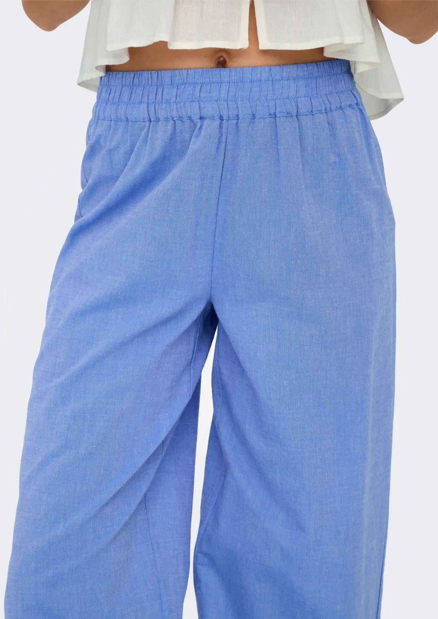 Only Pantalone Donna Paula Blu 15343184 Blue Bonnet ONLY