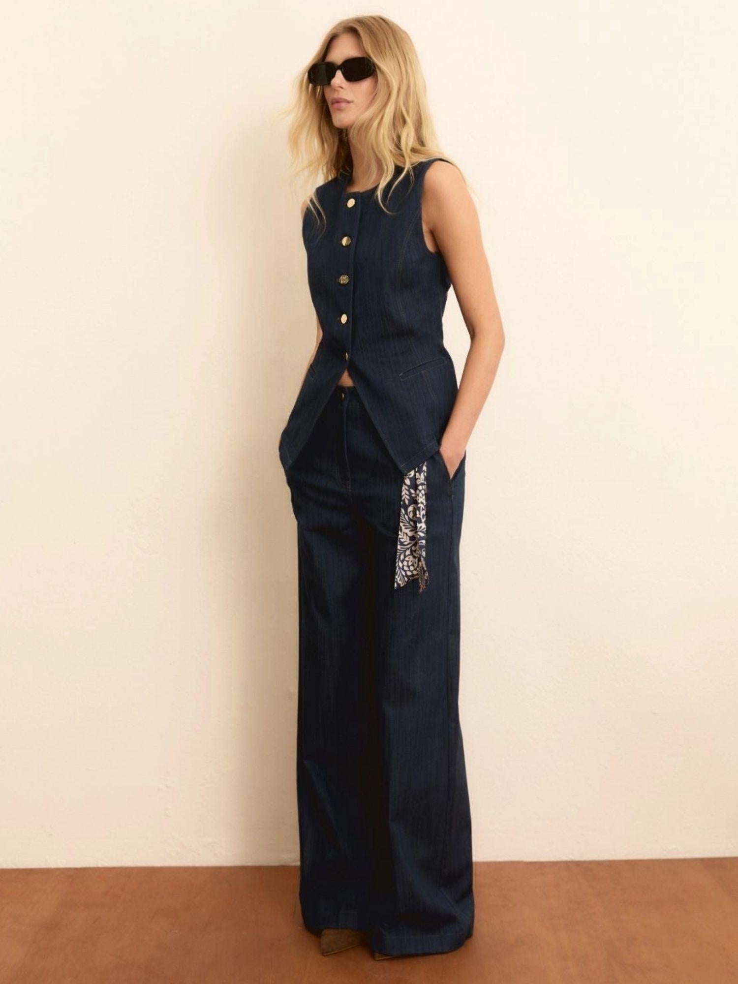 Emme Marella Pantalone Donna Emizucca Blu Denim 2615131014200 001 EMME MARELLA