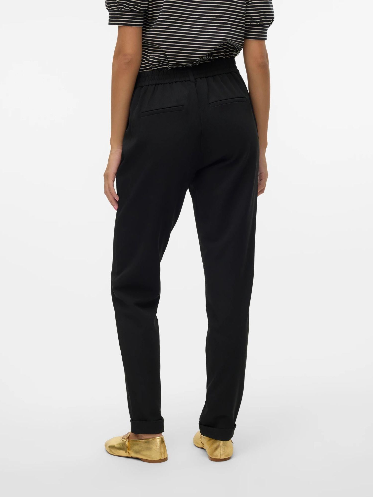 Vero Moda Pantaloni Donna Maya A Vita Media Nero 10225280 Black VERO MODA