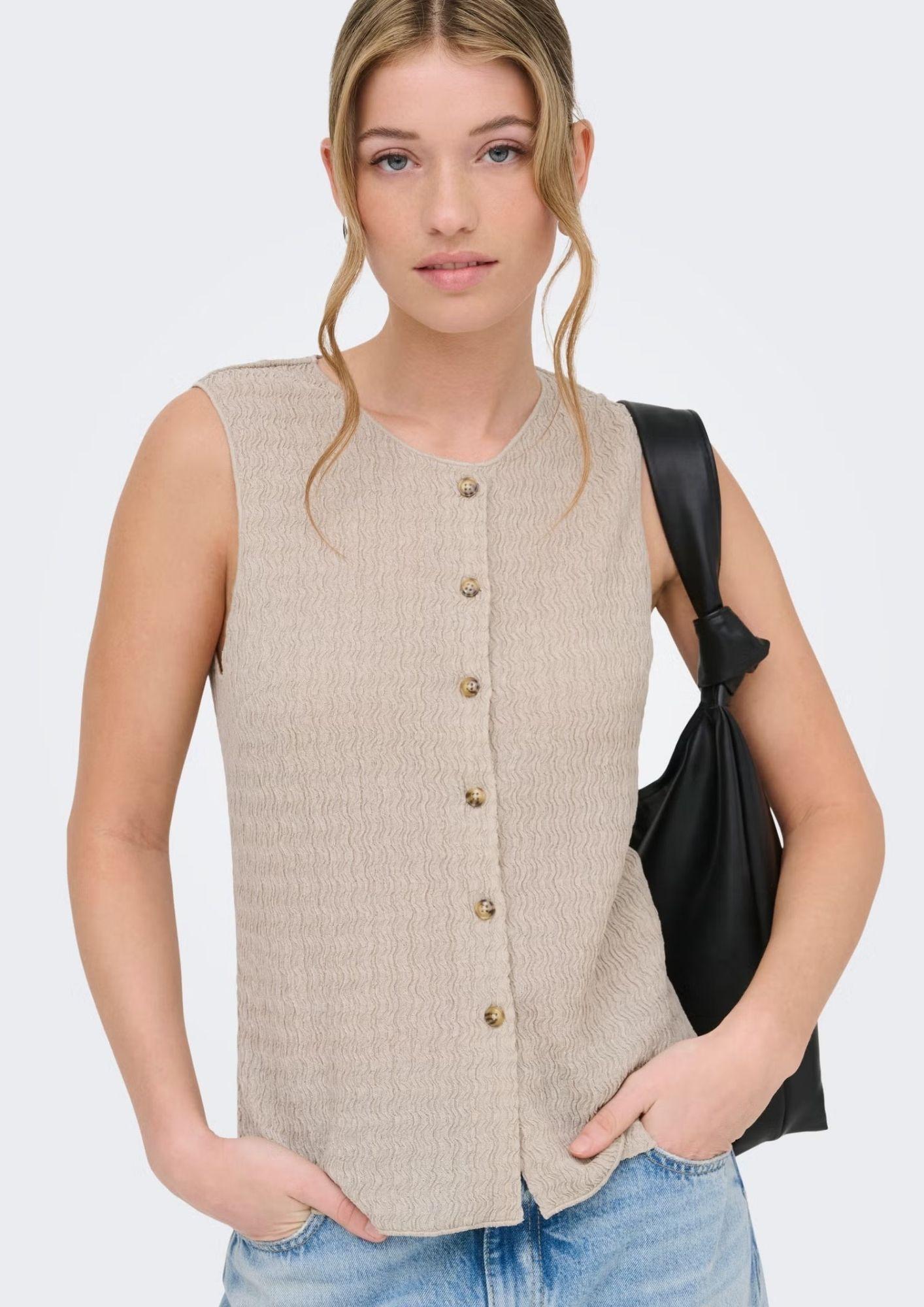 Only Top Donna Ilse Grigio Argento 15374601 Silver Lining ONLY