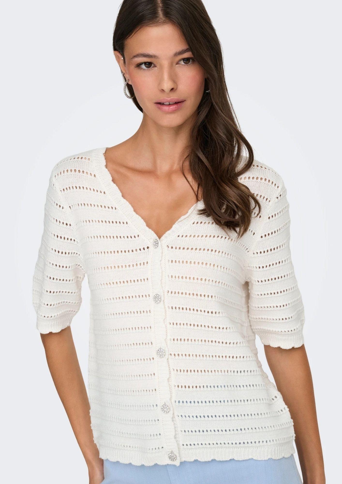 Jacqueline De Yong Cardigan Donna Tanja Bianco 15366211 Cloud Dancer JACQUELINE DE YONG