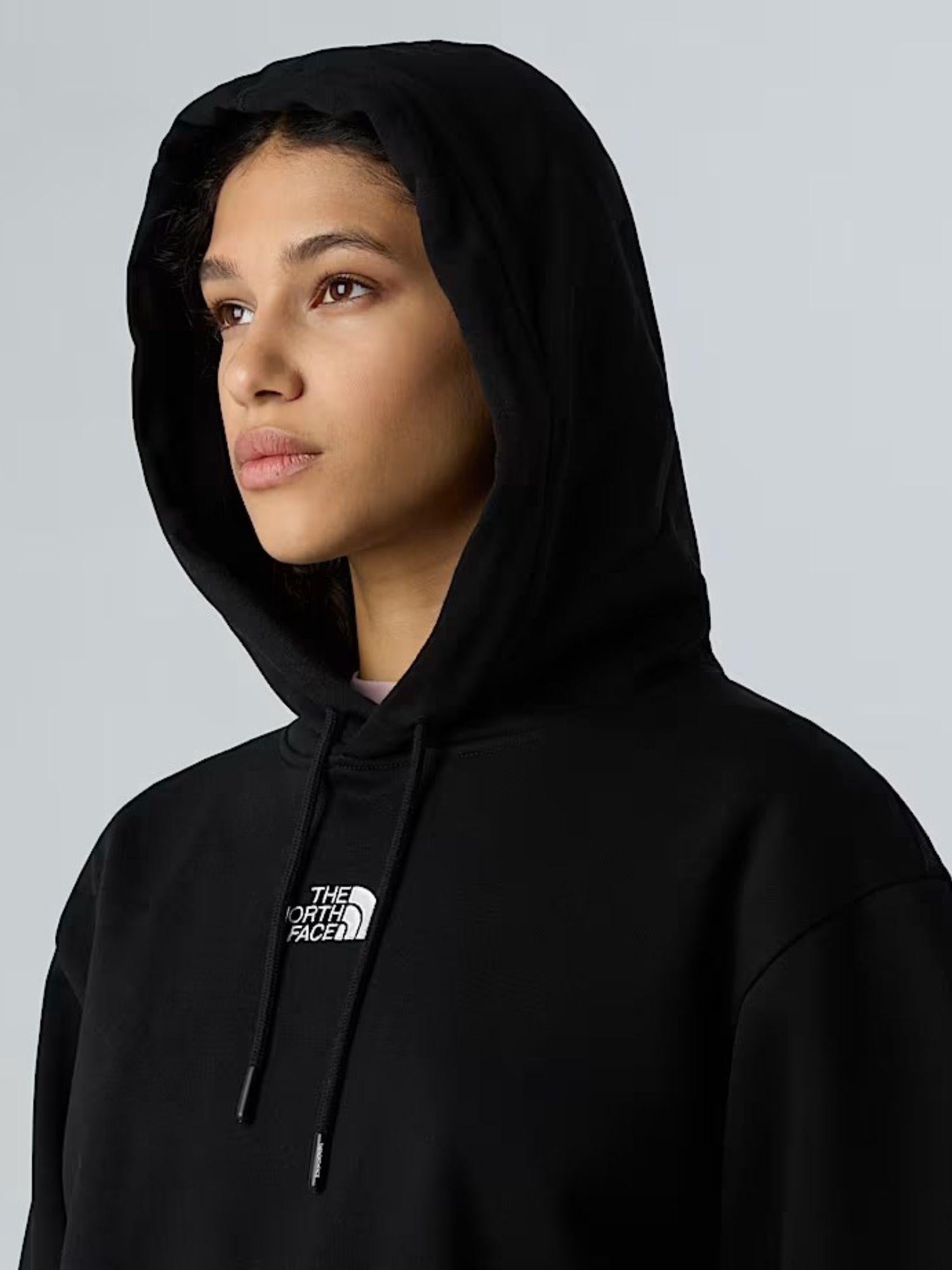 The North Face Felpa con cappuccio corta in vita Essential Donna TNF Black NF0A89EX JK3 THE NORTH FACE