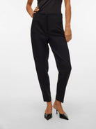 Vero Moda Pantaloni Donna Lina A Vita Alta Nero 10309140 BLACK VERO MODA