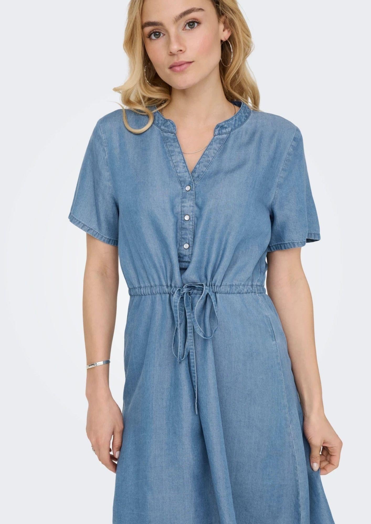 Jacqueline De Yong Vestito Donna Jasper Blu Denim Medio 15366472 Medium Blue Denim JACQUELINE DE YONG