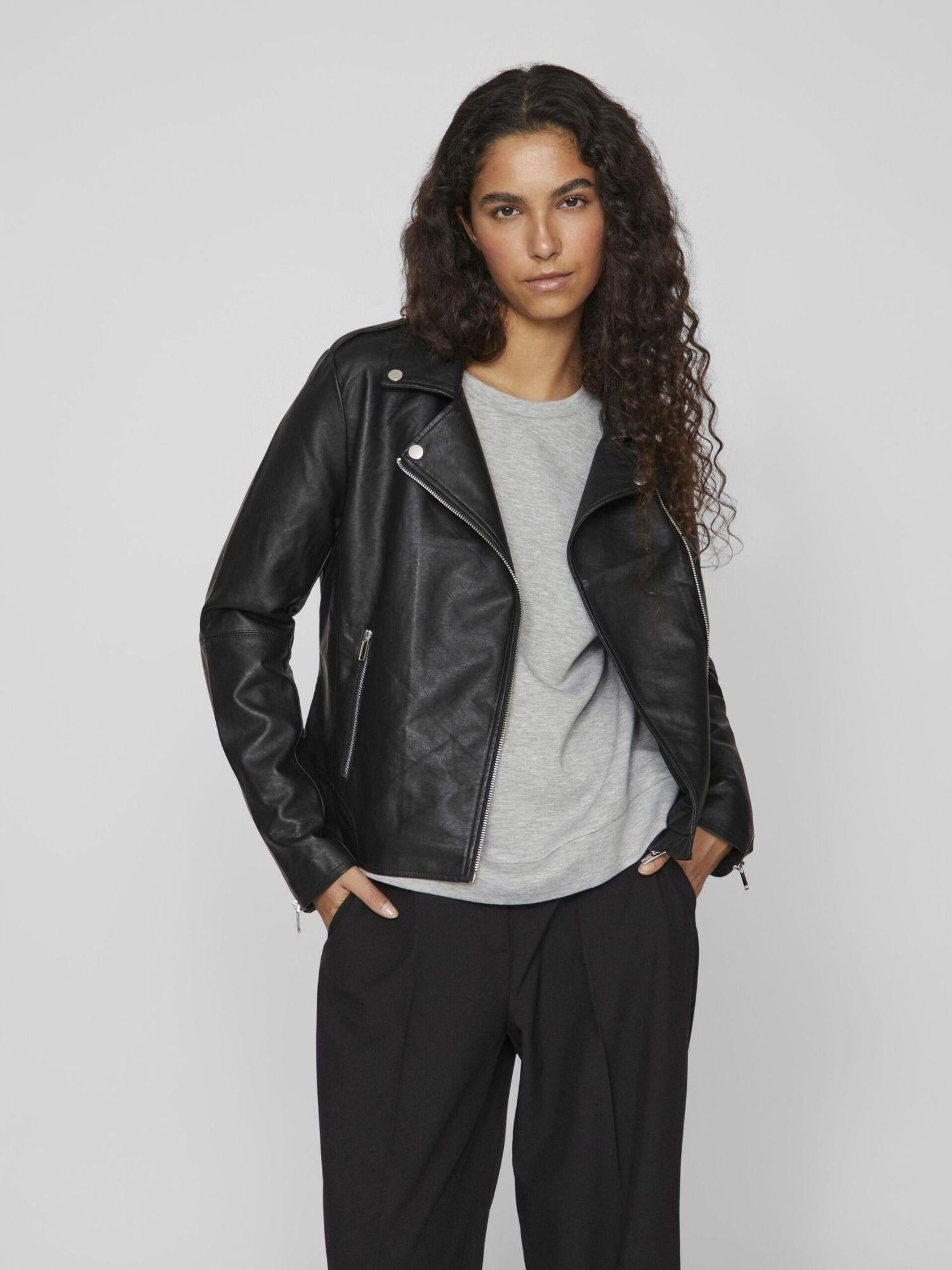 Vila Giacca Donna Biker Nero Vicara 14044851 Black VILA