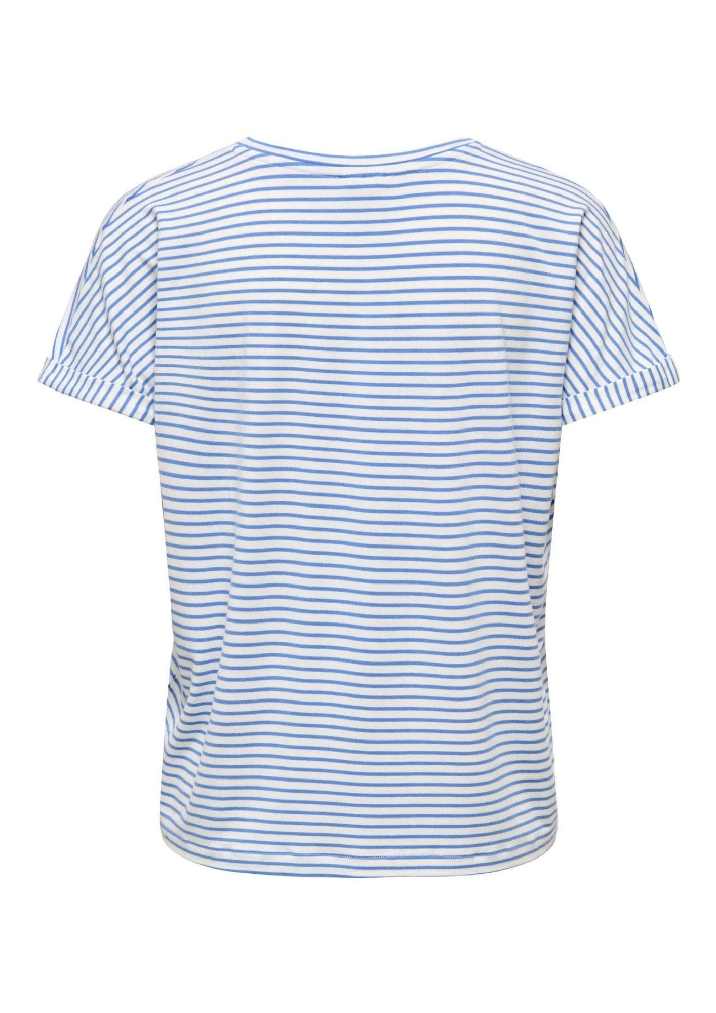 Jacqueline De Yong Top Donna Sissi Bianco e Blu Cashmere 15325267 Cashmere Blue CLOUD DANCER JACQUELINE DE YONG