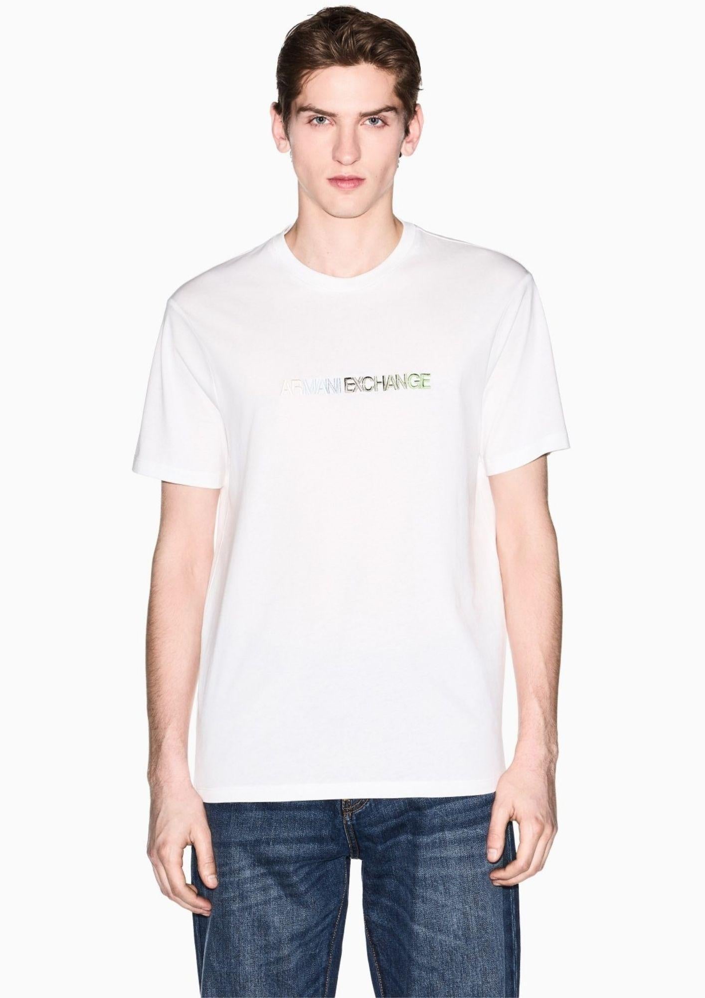 Armani Exchange T-Shirt Uomo Bianca XM002785 AF10358 U0009 ARMANI EXCHANGE