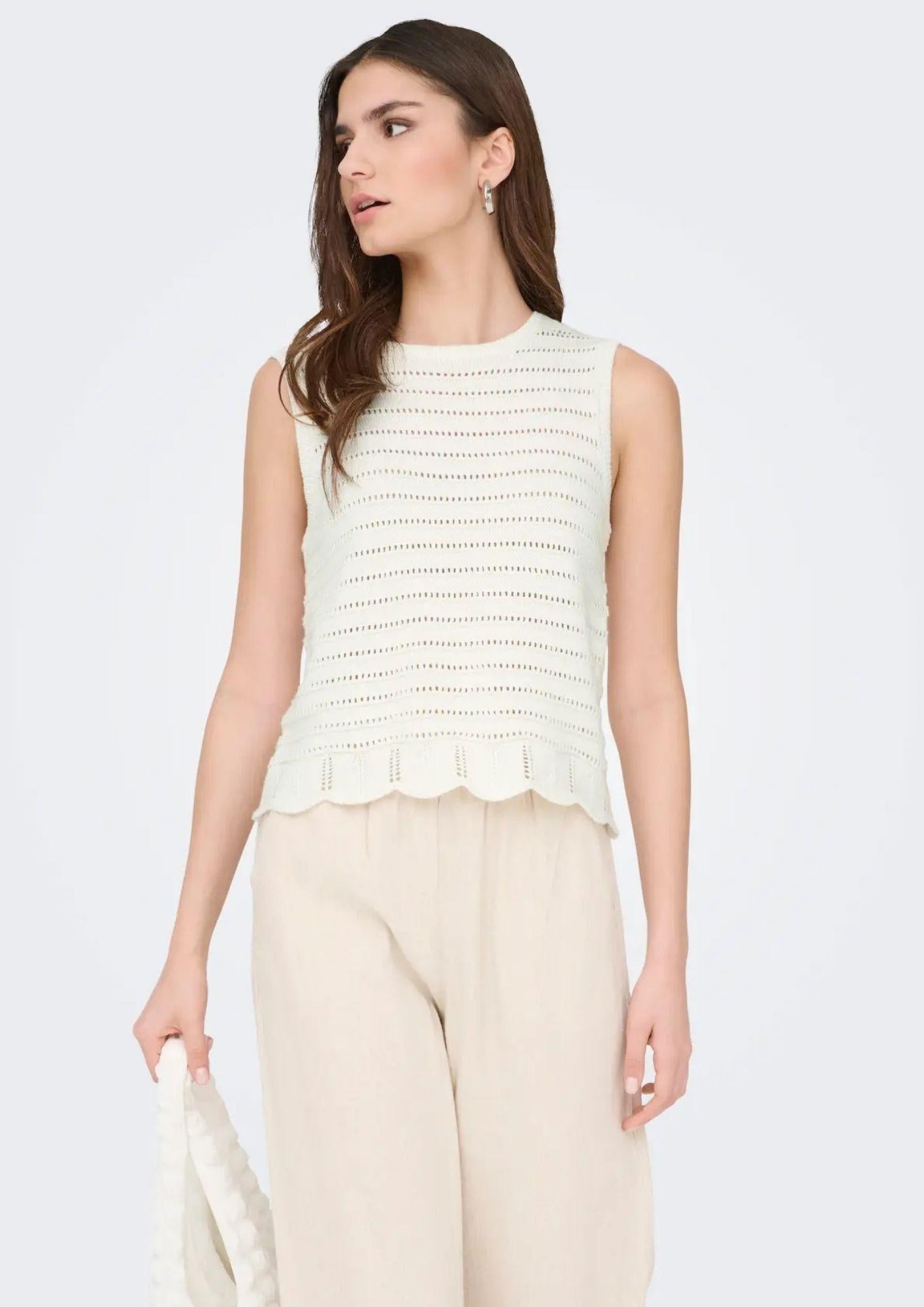Jacqueline De Yong Top Donna Tanja Bianco 15366213 Cloud Dancer JACQUELINE DE YONG