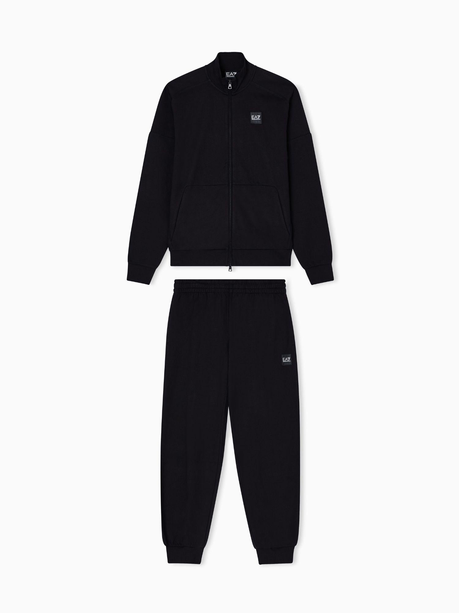 EA7 Emporio Armani Tuta Visibility in cotone Uomo Nero 7M000907 AF13512 MC317 EA7 EMPORIO ARMANI