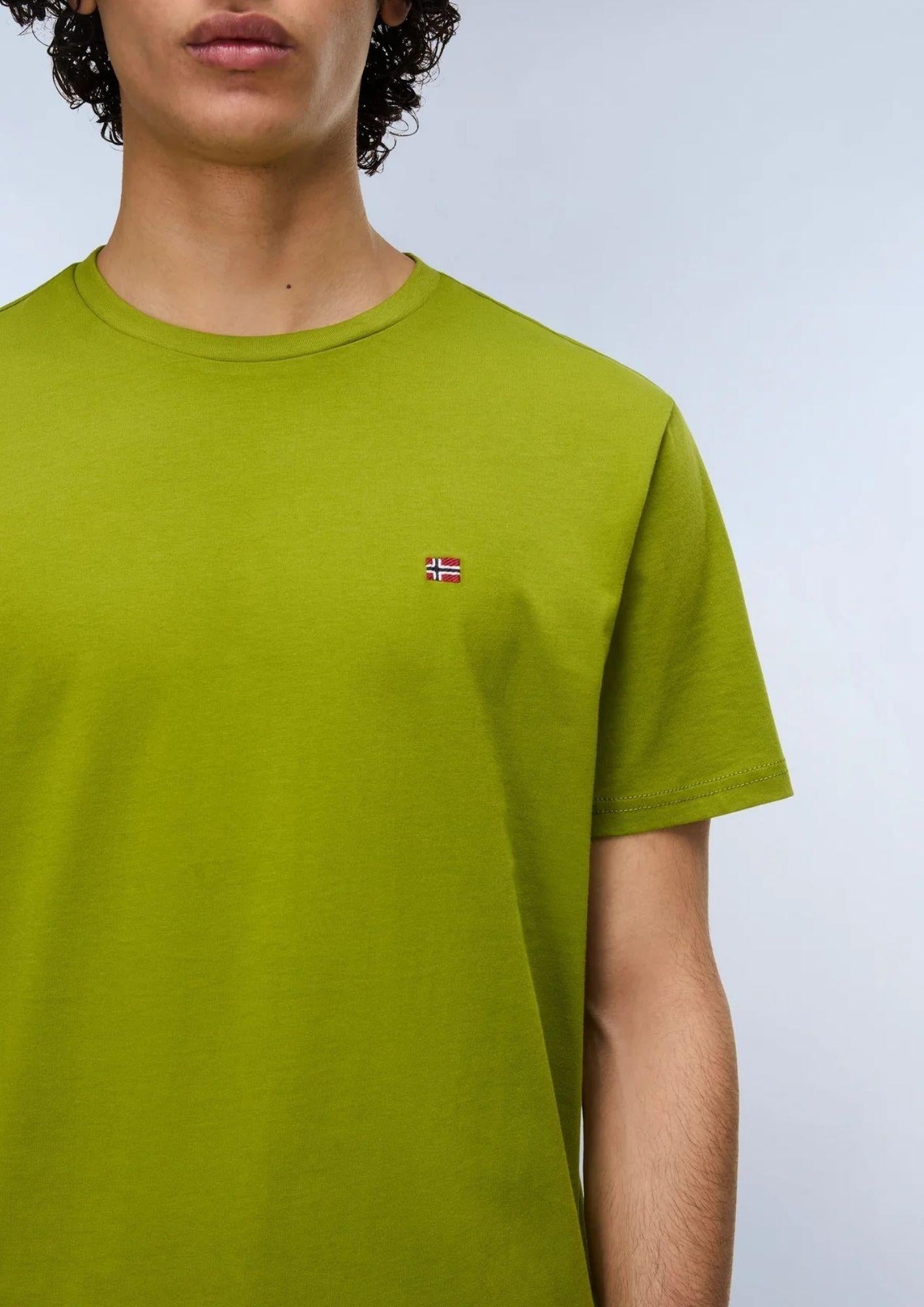 Napapaijri T-Shirt Uomo Verde Oro NP0A4H8D G3B NAPAPIJRI