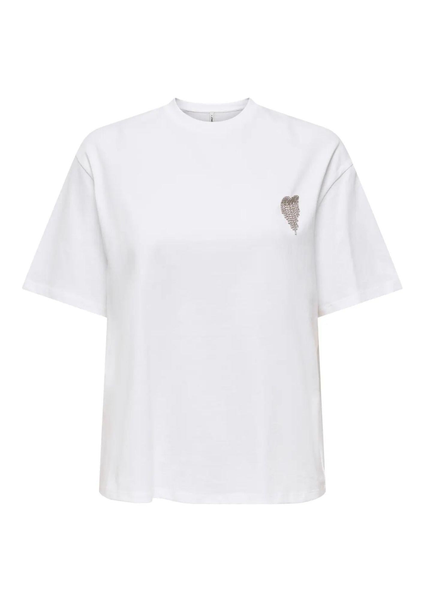 Only T-Shirt Donna Vita Bianca 15343769 Bright White ONLY