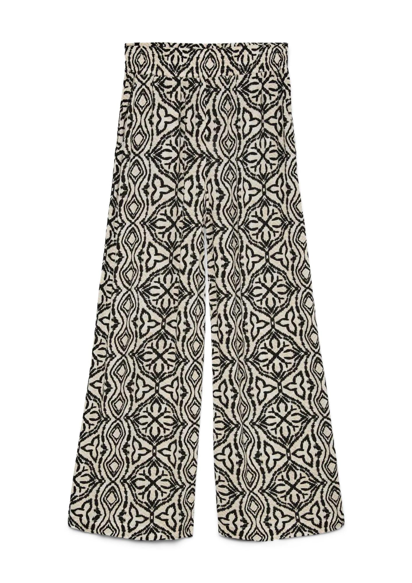 Vero Moda Pantalone Donna Menny Grigio Geometrico 10282478 Silver Lining Calli VERO MODA