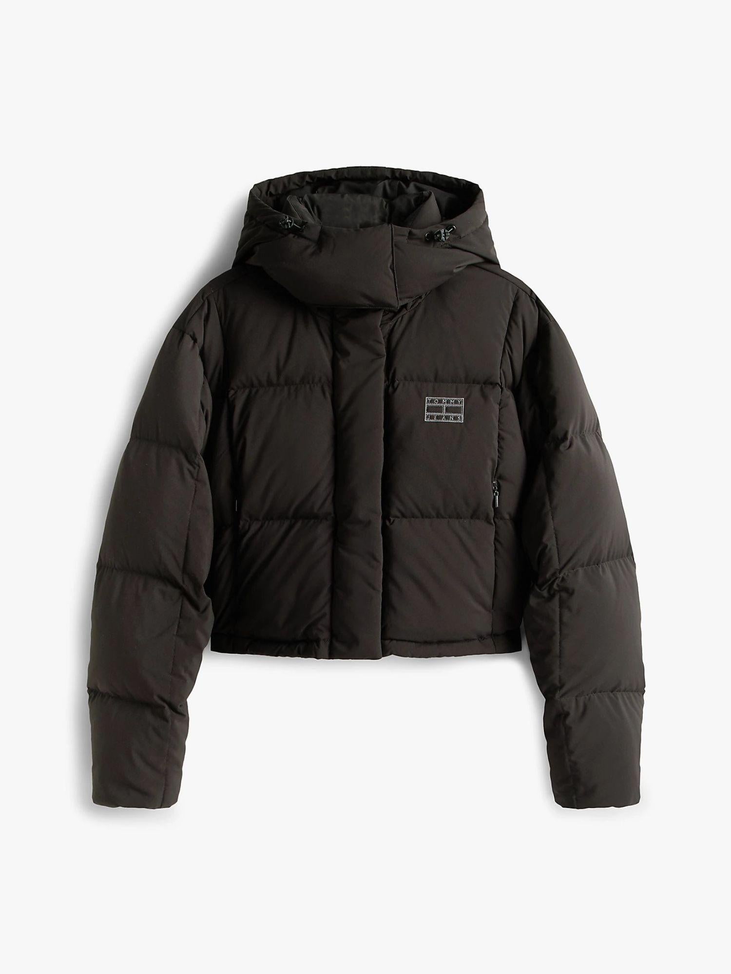 Tommy Hilfiger Piumino Donna Alaska Cropped Fit Nero DW0DW21624 BDS TOMMY HILFIGER