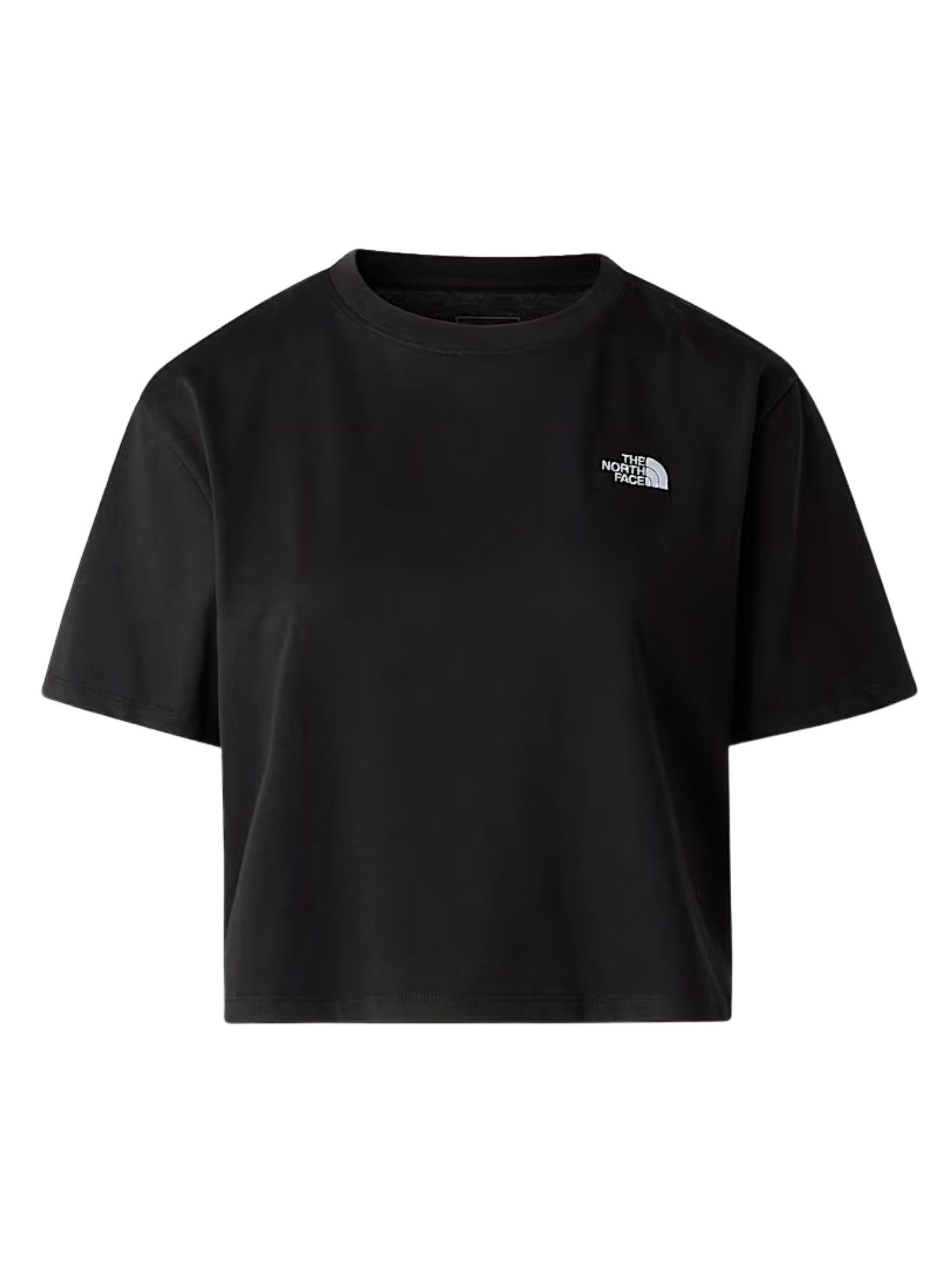 The North Face T-Shirt Donna Nera Evolution Simple Dome Cropped Relaxed NF0A8FDH JK3 THE NORTH FACE
