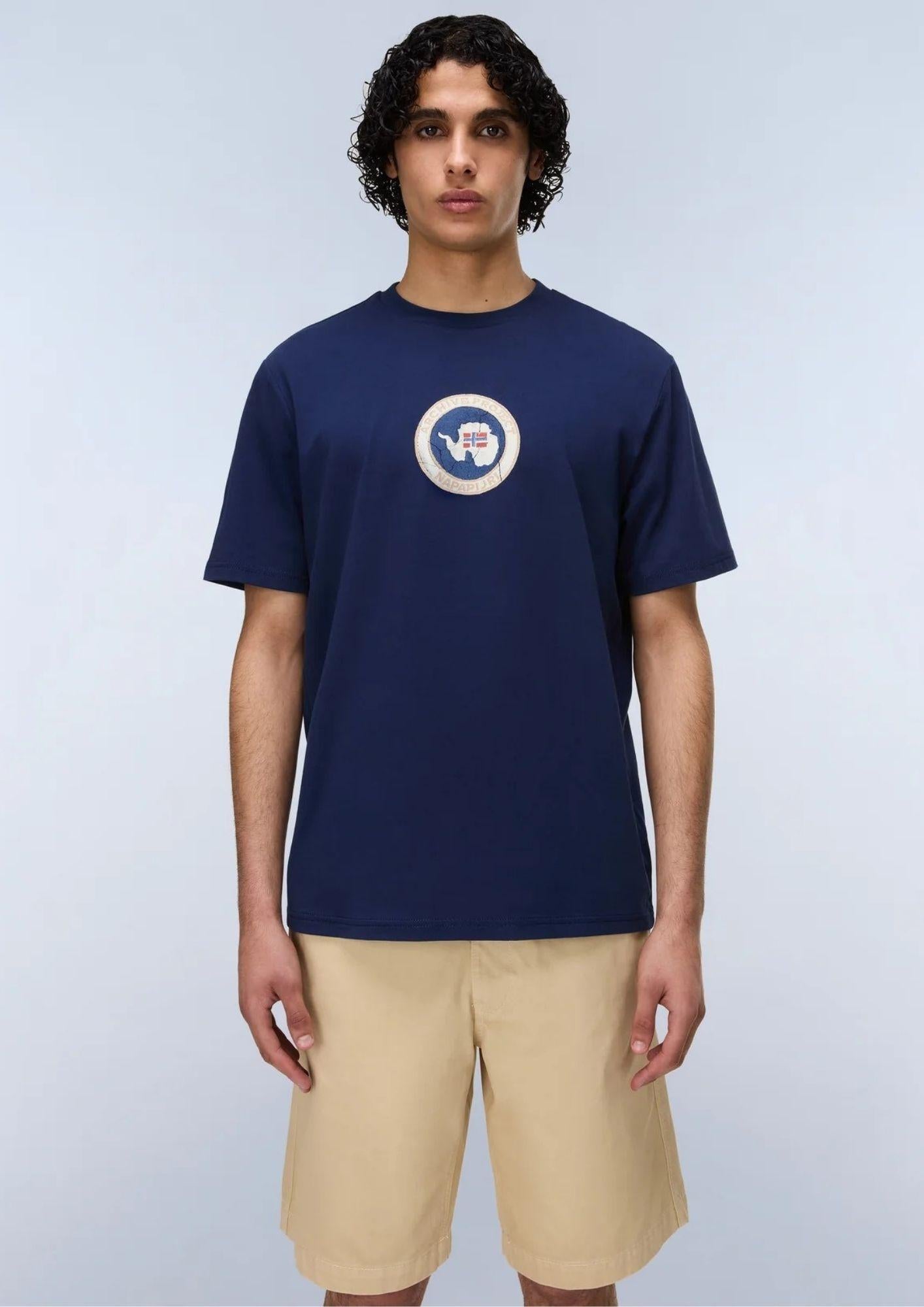 Napapijri T-Shirt Uomo Phos Blu NP0A4G5A B2Q NAPAPIJRI