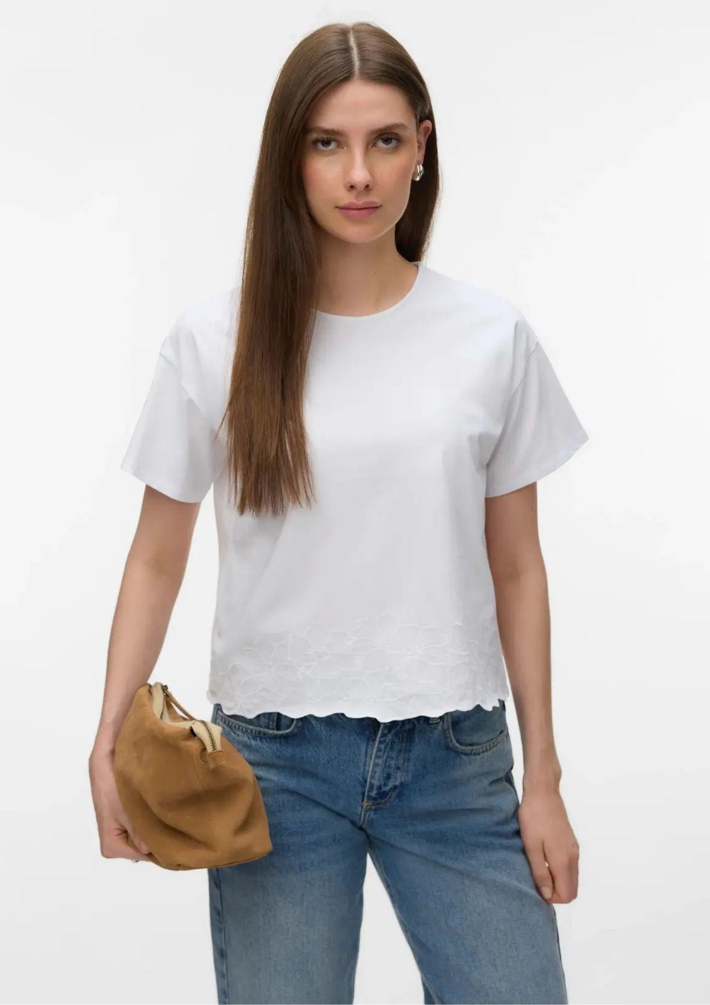 Vero Moda T-Shirt Donna Noah Bianco 10342965 Bright White White VERO MODA