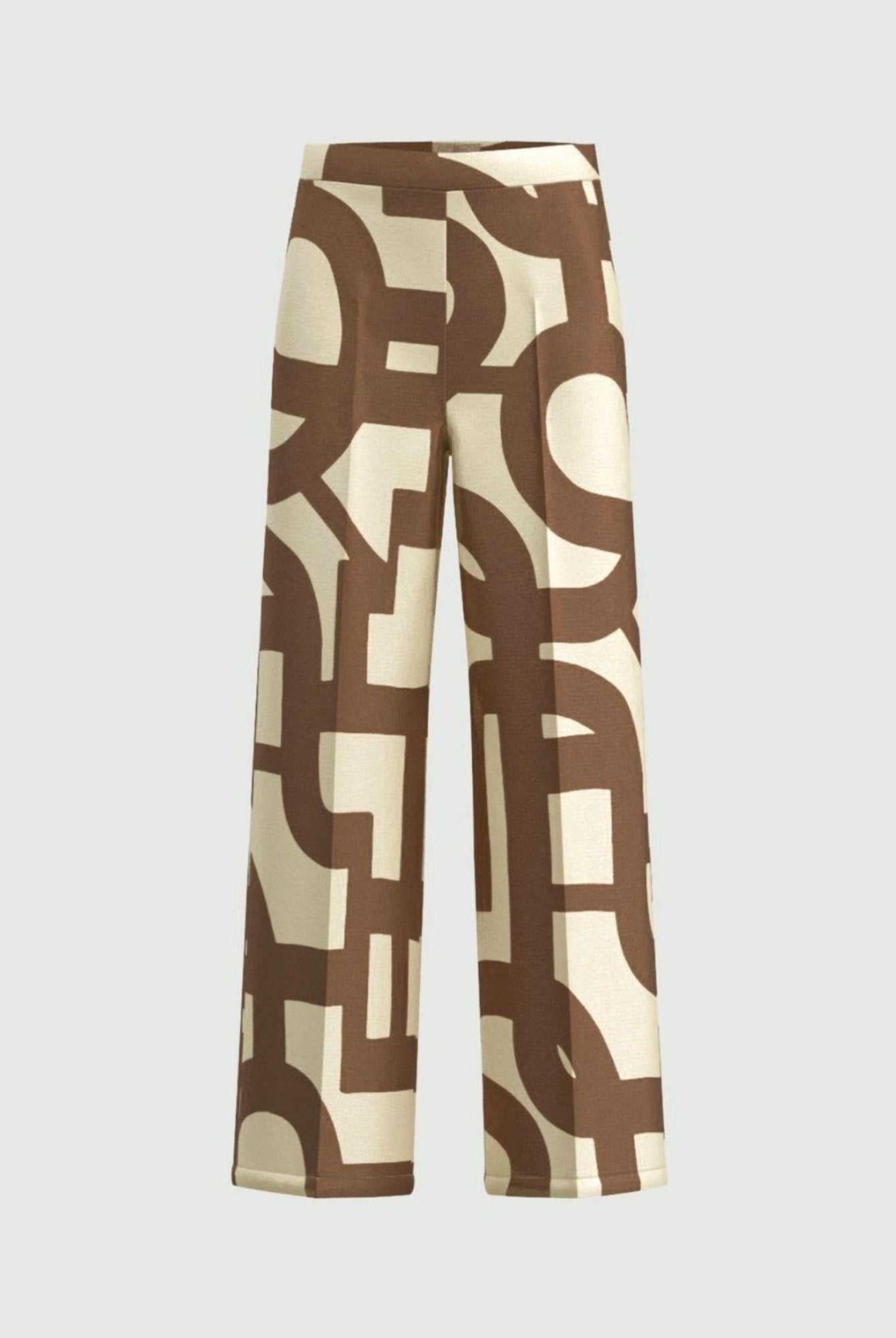 Emme Marella Pantalone Donna Emmalbero Tortora Geometrico 2615131152200 006 EMME MARELLA
