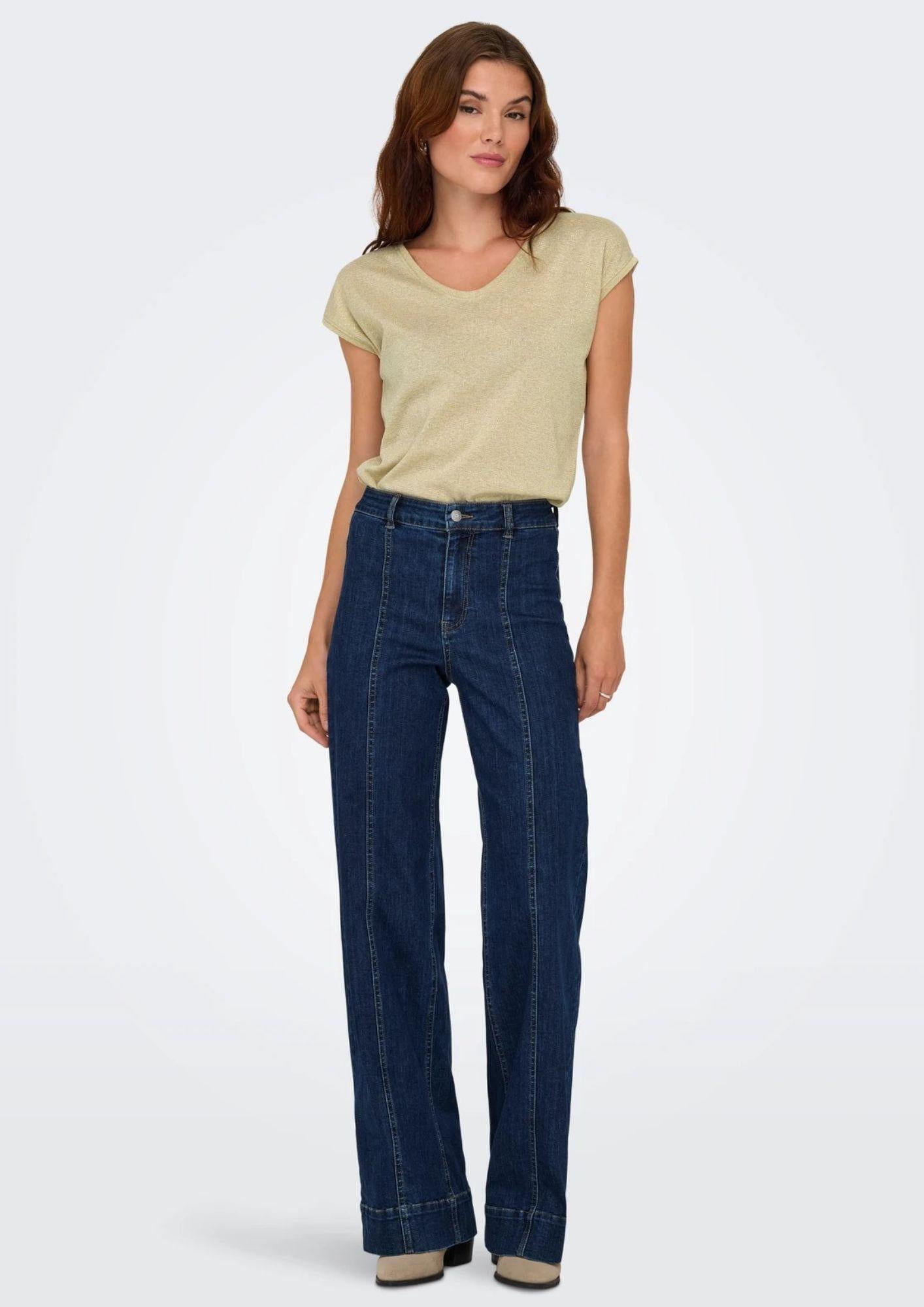 Top Only Donna Silvery Oro 15136069 Gold Colour ONLY