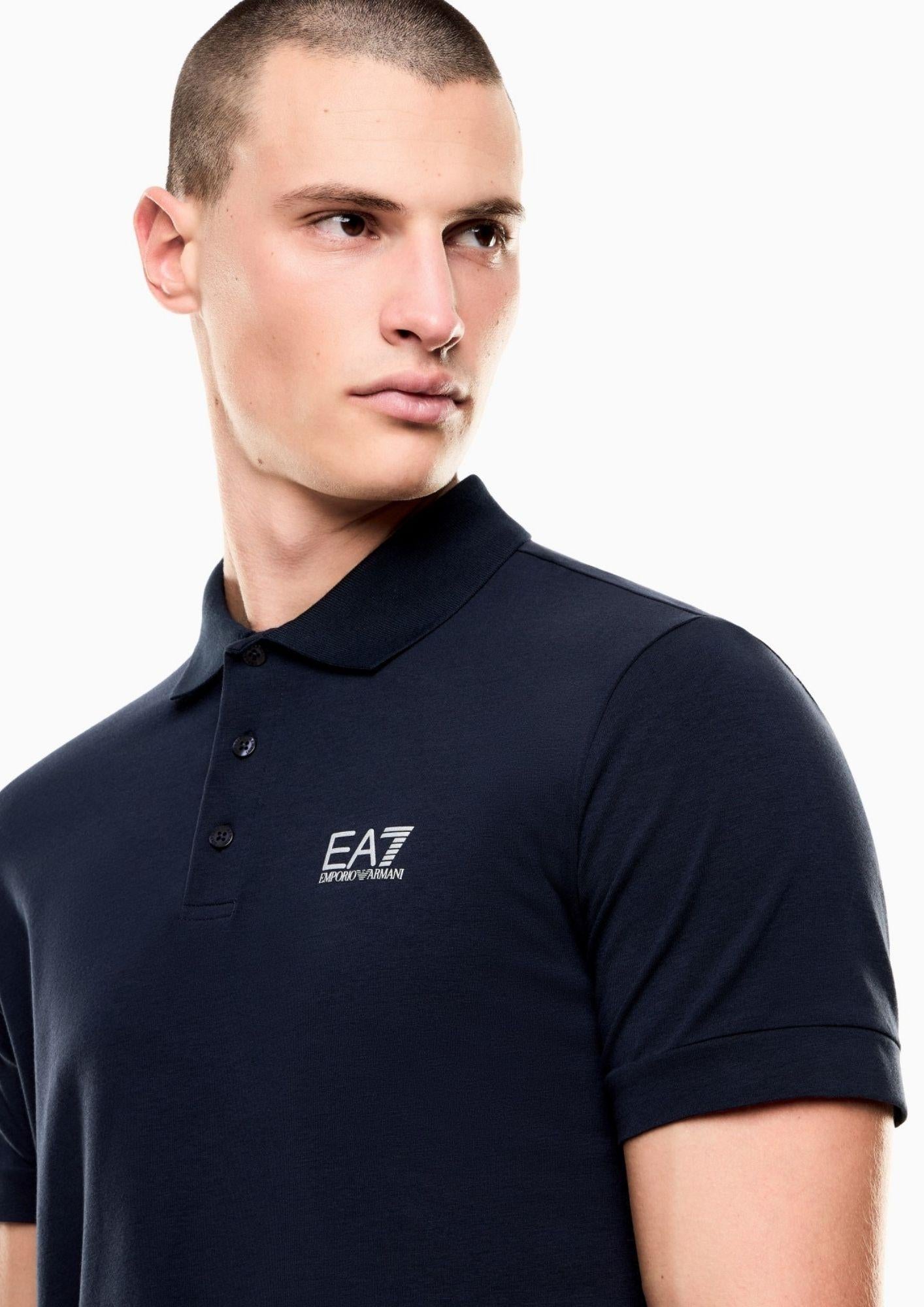 EA7 Emporio Armani Polo Uomo Blu 8NPF14 PJVQZ 1562 EA7 EMPORIO ARMANI