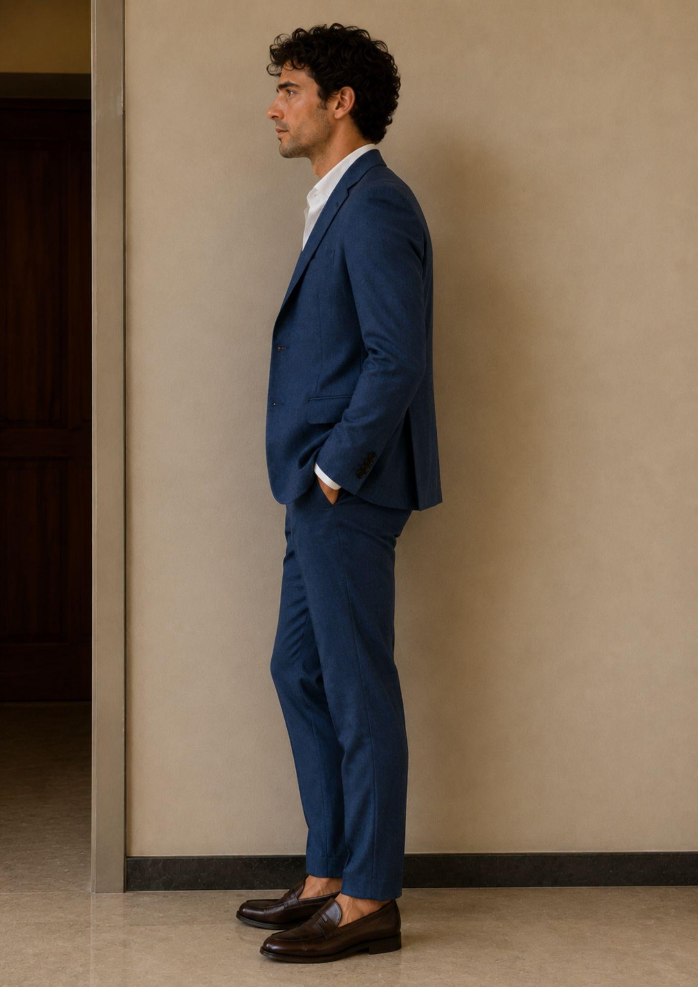 Sergio Cipriani Abito Uomo Grisaglia Blu GT-10132 BLU SERGIO CIPRIANI