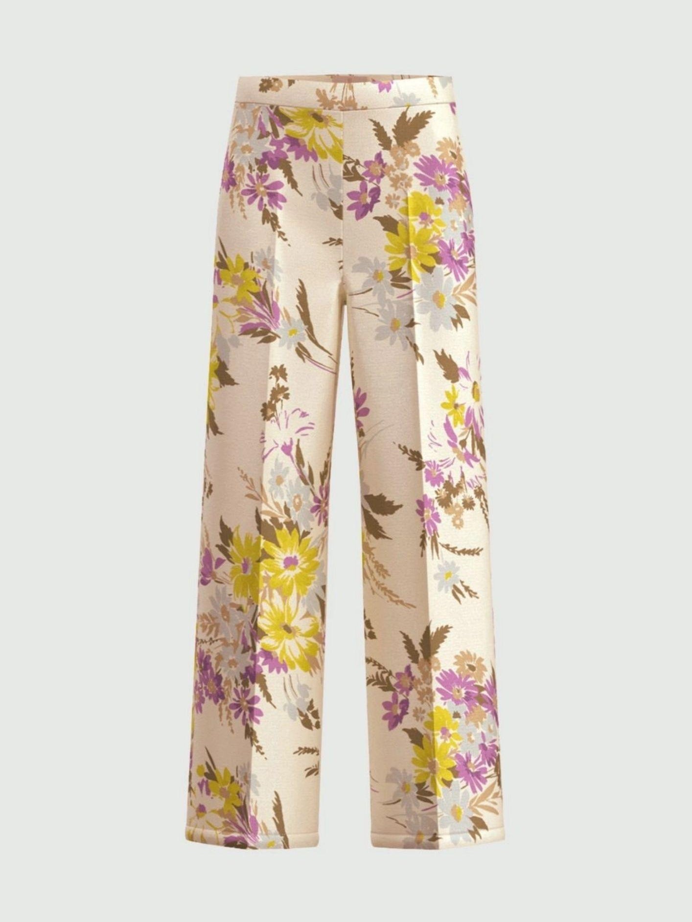 Emme Marella Pantalone Donna Emmalbero Bianco Lavanda 2615131152200 002 EMME MARELLA