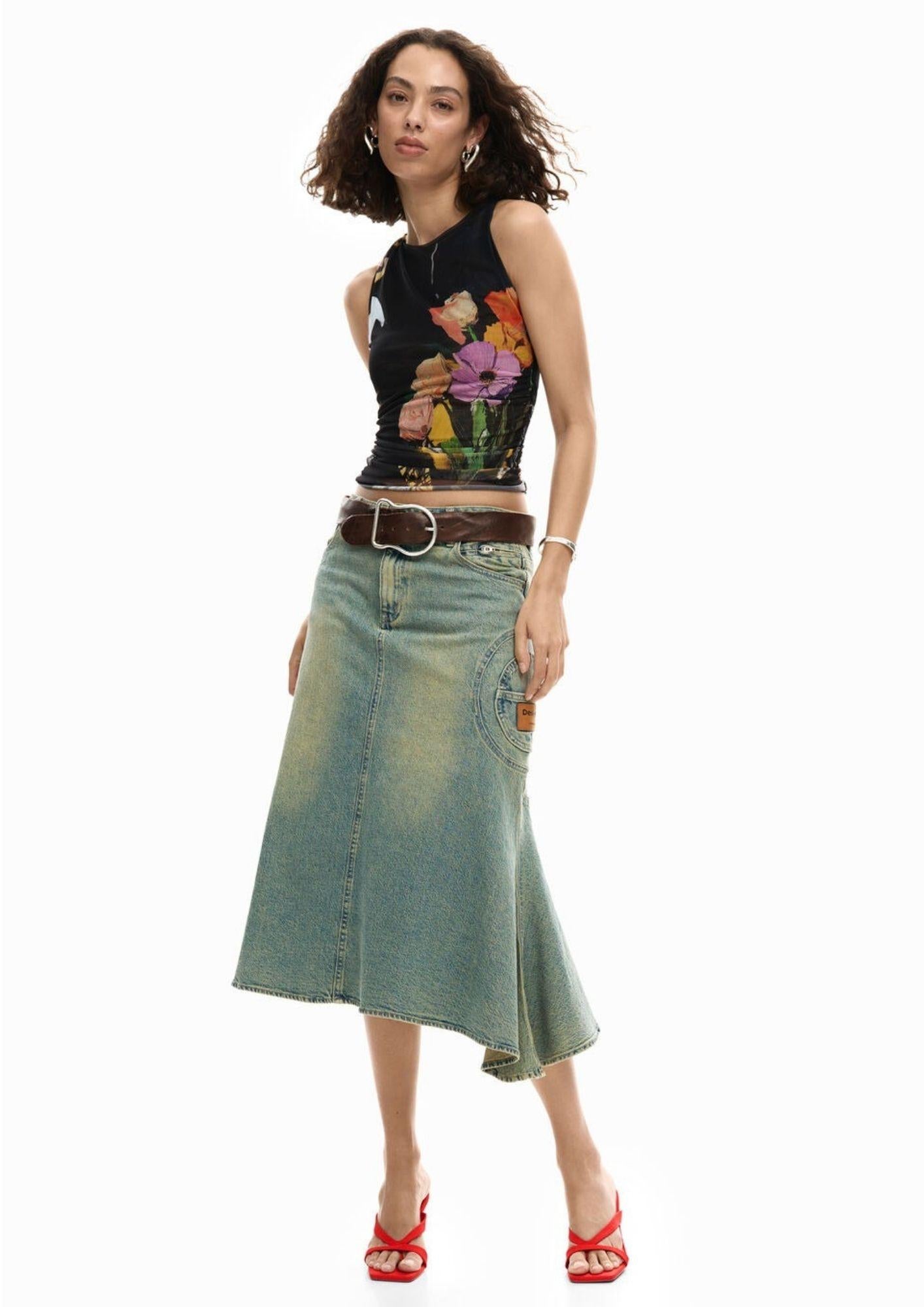 Desigiual T-Shirt Donna Bruselas Nera 26SWTK14 2000 DESIGUAL