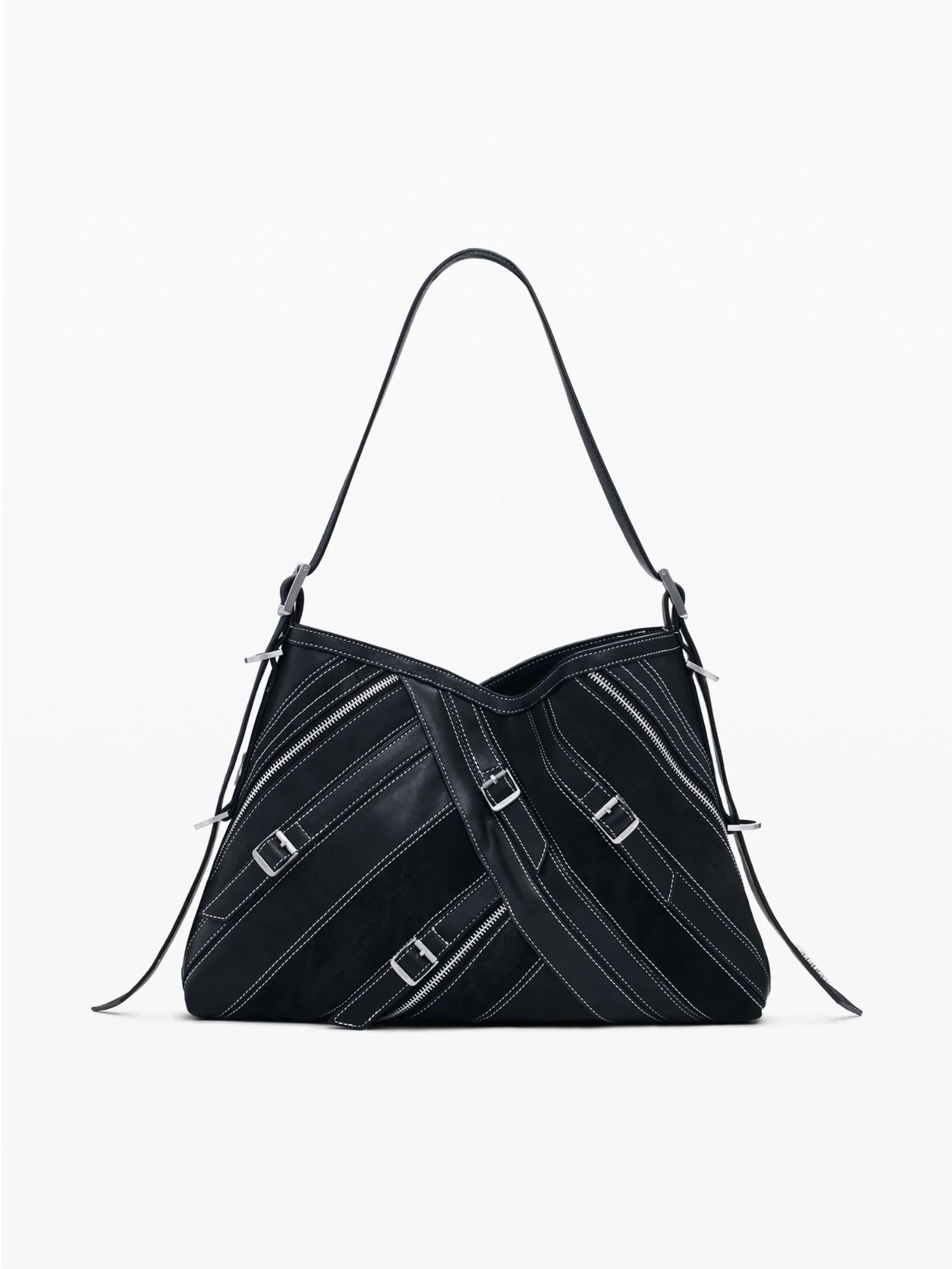 Desigual Borsa effetto pelle con fibbie media Donna Nero 25WAXP72 2000 DESIGUAL